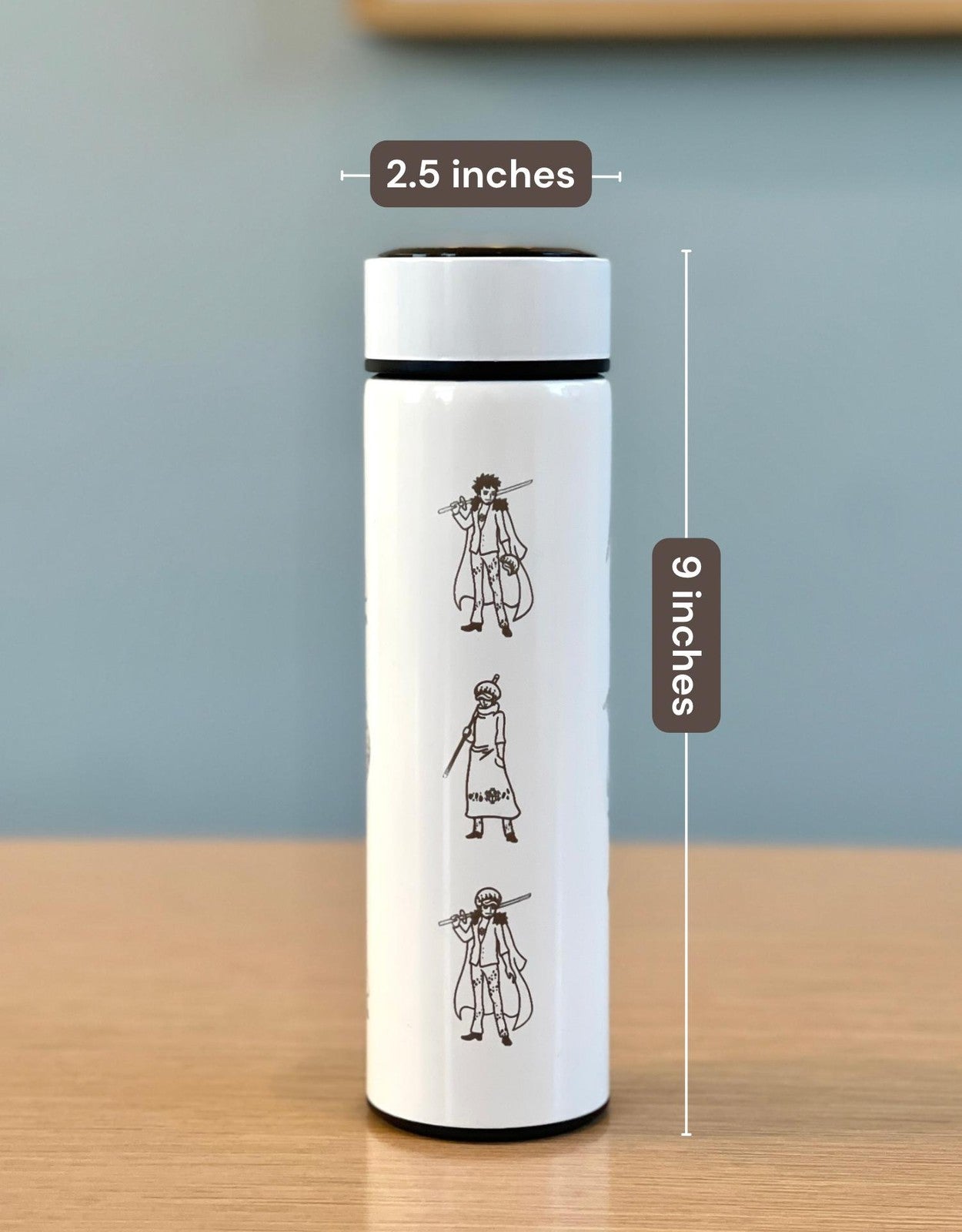 Trafalgar One Piece Coffee Tumbler with Tea Infuser Engraved Water Bottle, Ope