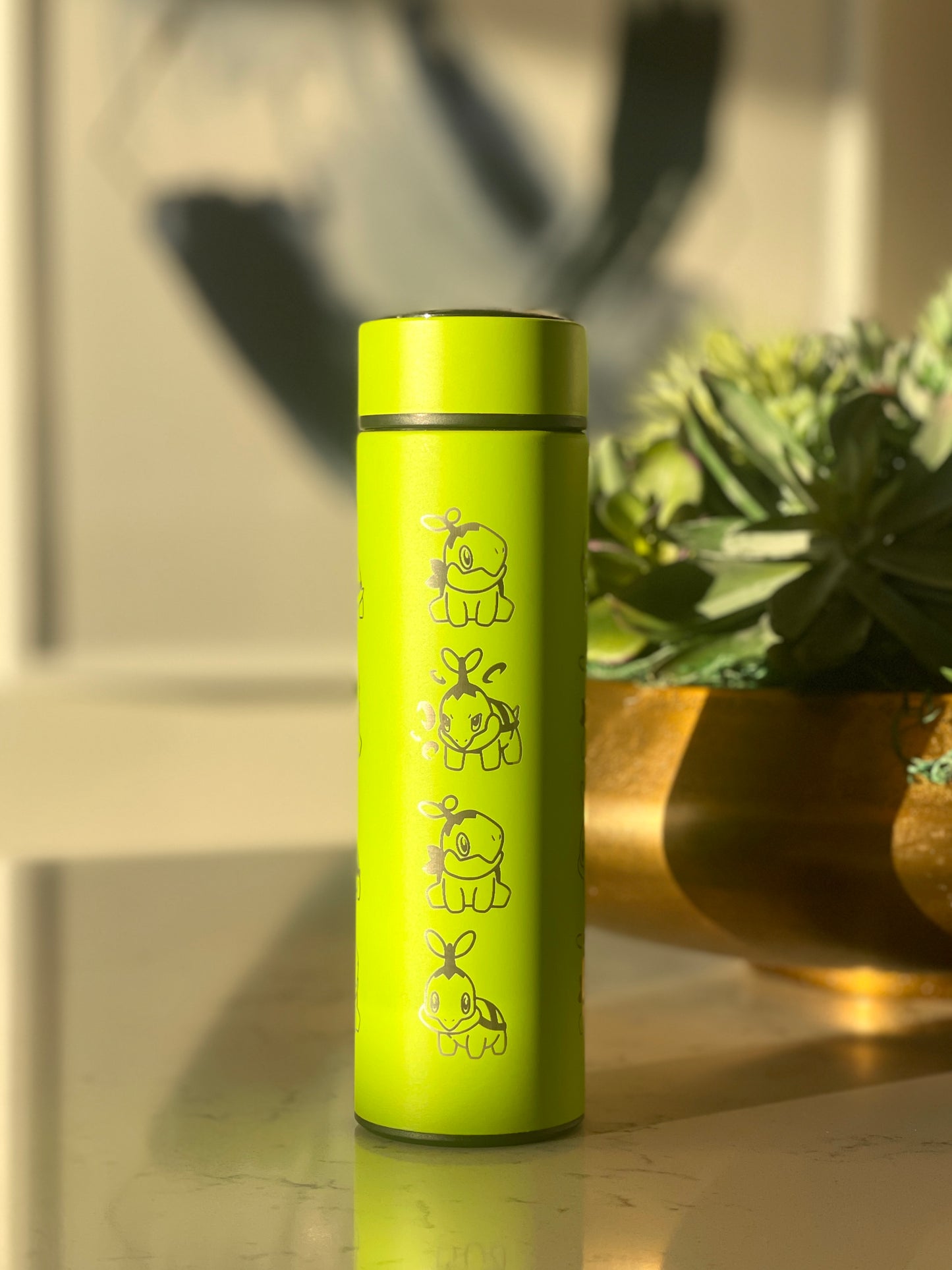 Turtwig Coffee Tumbler Tea Infuser with Sleeping & Angry Turtwig Maid  Waterbottle, Sinnoh Grass Starter Bottle Travel Mug, Anime Fan Birthday Gift