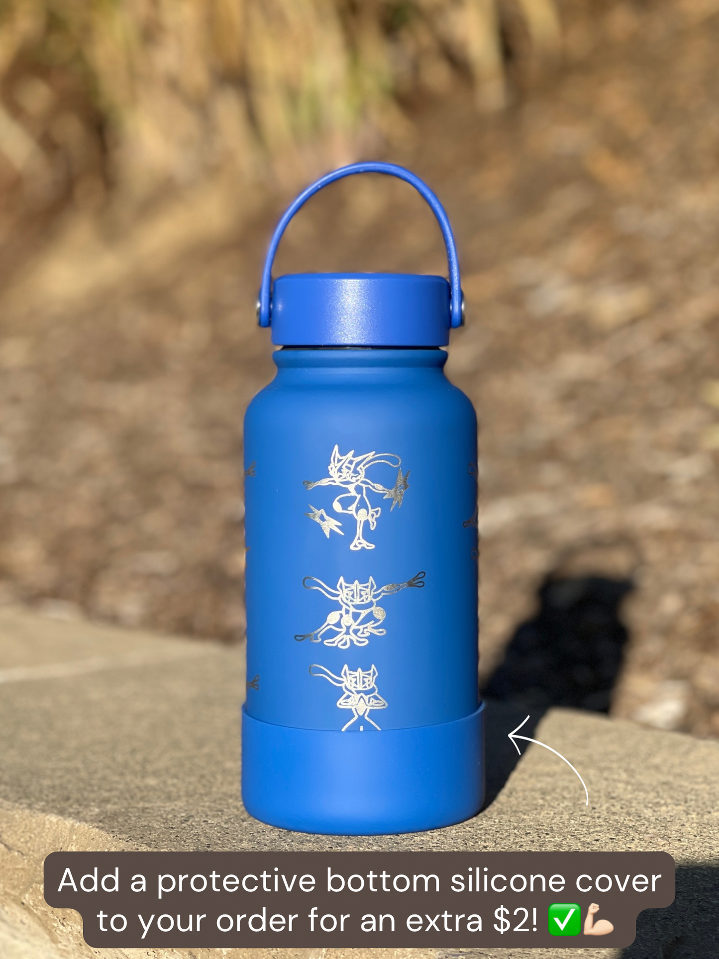 Greninja Water Bottle Engraved Waterbottle with Mega Greninja Coffee Tumbler, Substitute and Ashs Greninja Water Shuriken, Gamer Gift