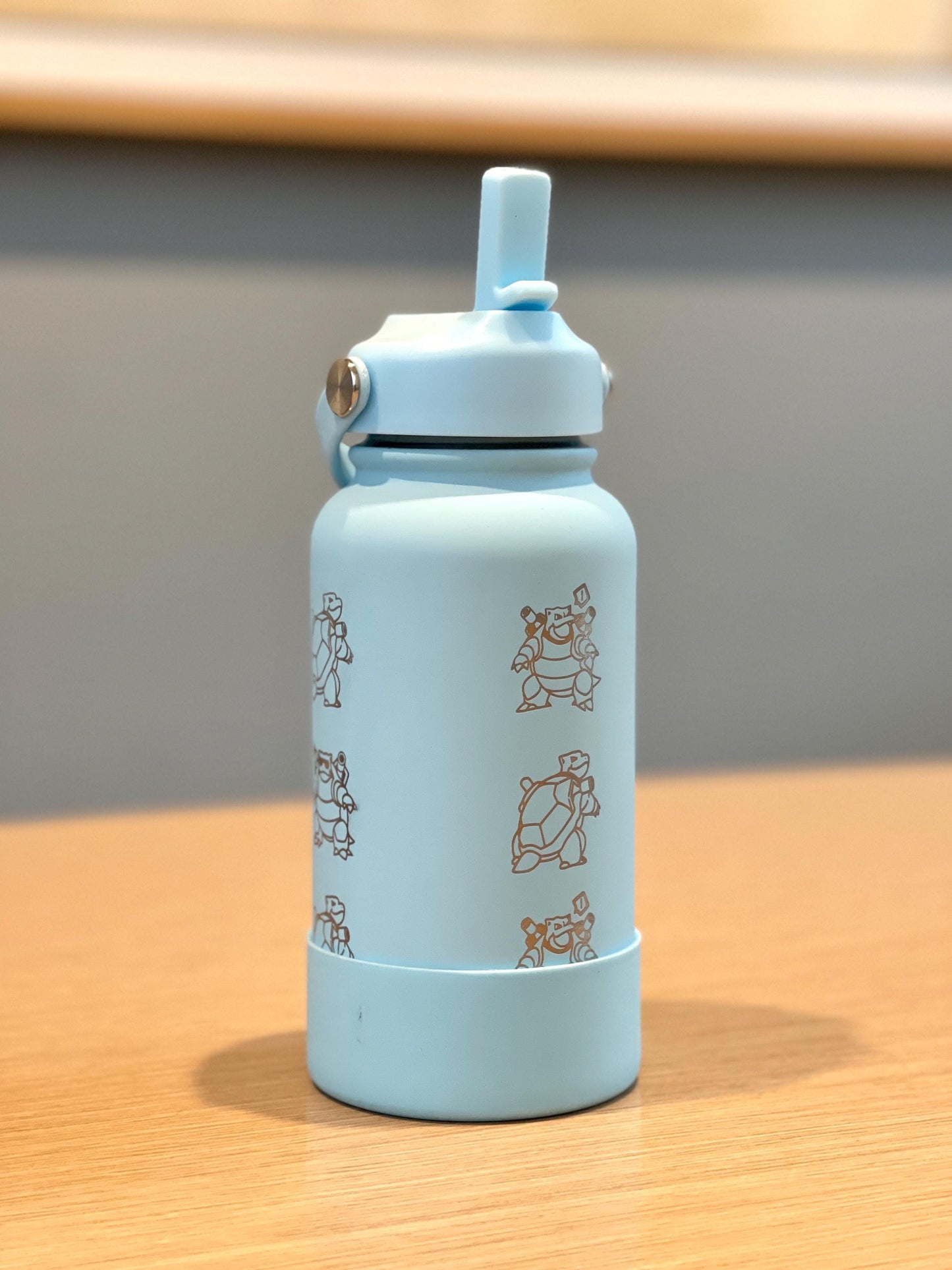 Blastoise Tumbler Water Bottle with Go Event Sunglass Glasses & Unite Firefighter Costume, Flask Thermos Coffee Travel Mug Fan Gift
