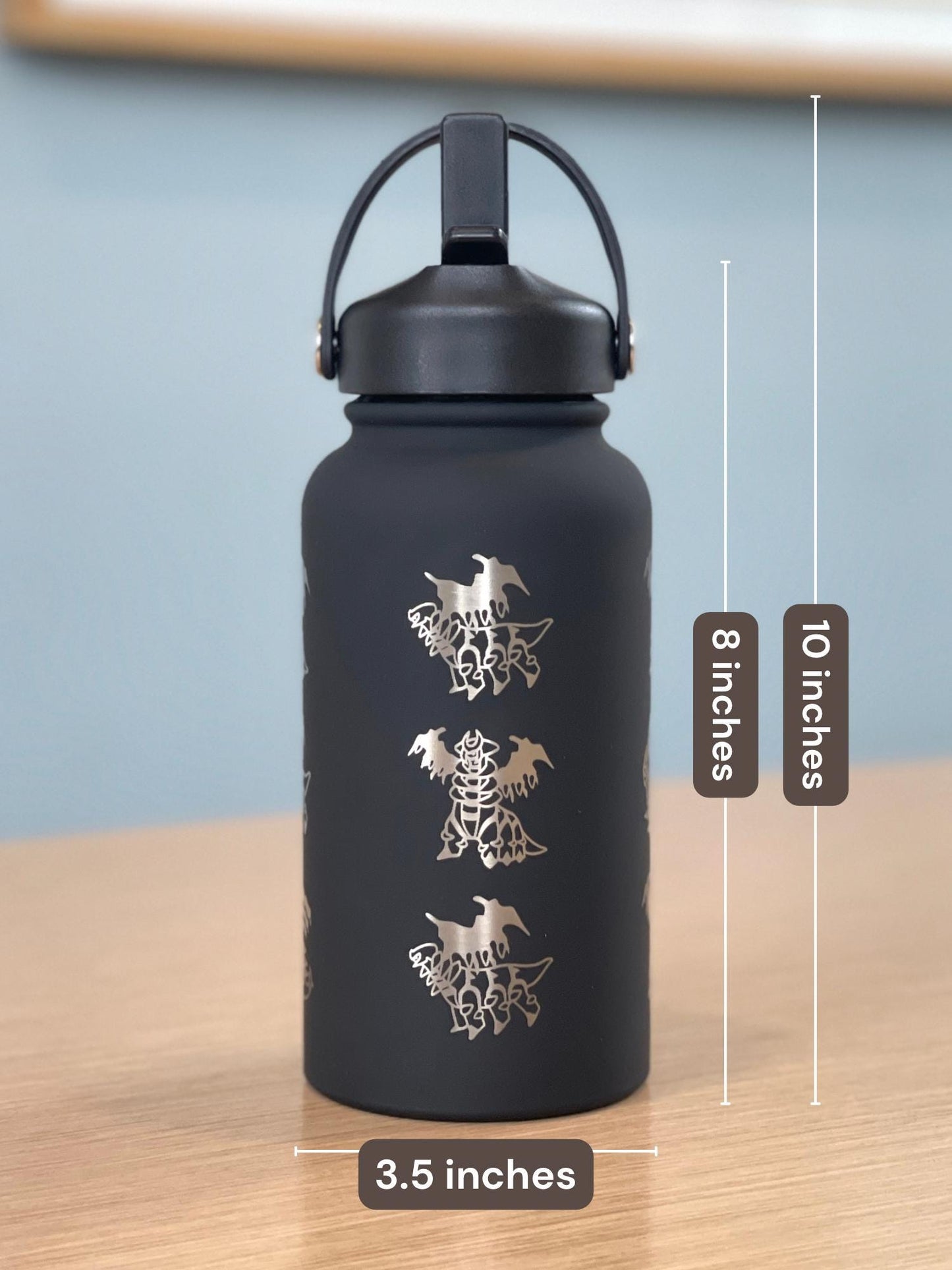 Giratina Water Bottle Engraved Coffee Tumbler with Origin and Altered Forme, Ghost Legendary Travel Mug Cup Flask, Anime Fan Birthday Gift