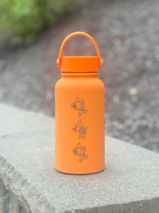 Chimchar Water Bottle Engraved Coffee Tumbler  Cafe Remix Costume, Sinnoh Starter Waterbottle Travel Mug Thermos, Anime Fan Birthday Gift