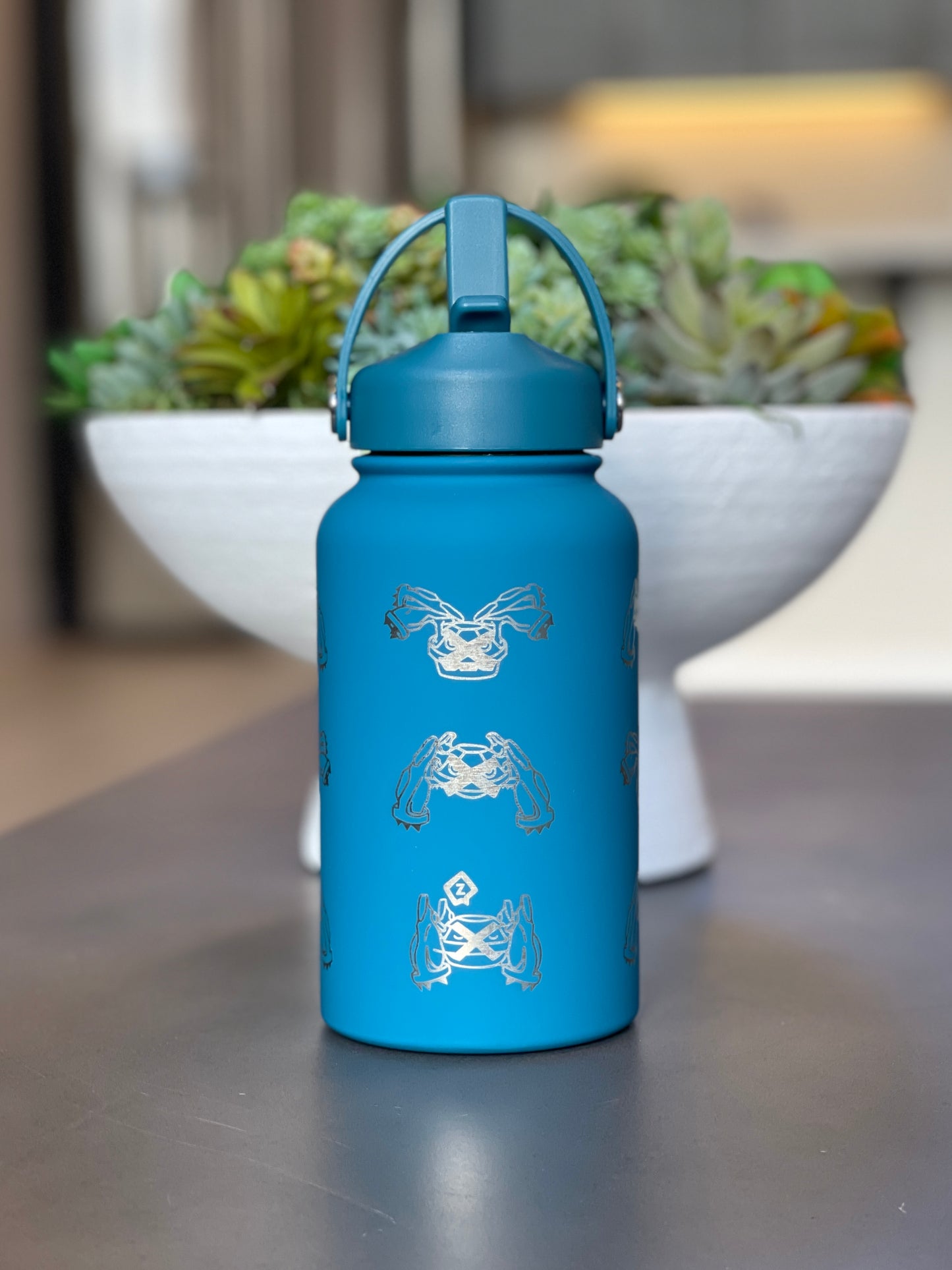 Metagross Water Bottle with Mega Metagross and Top Hat Sleeping Metagross Waterbottle, Thermos Gamer Birthday Gift
