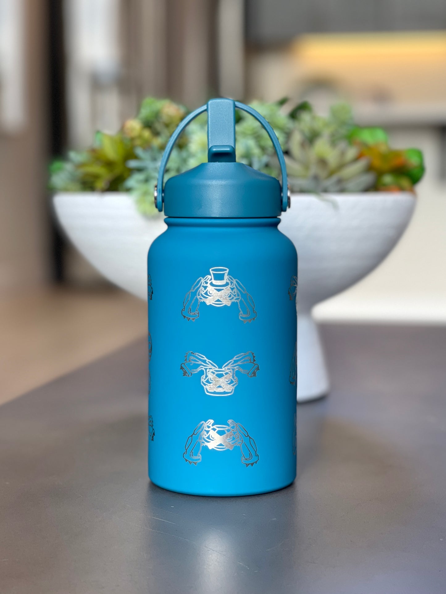 Metagross Water Bottle with Mega Metagross and Top Hat Sleeping Metagross Waterbottle, Thermos Gamer Birthday Gift