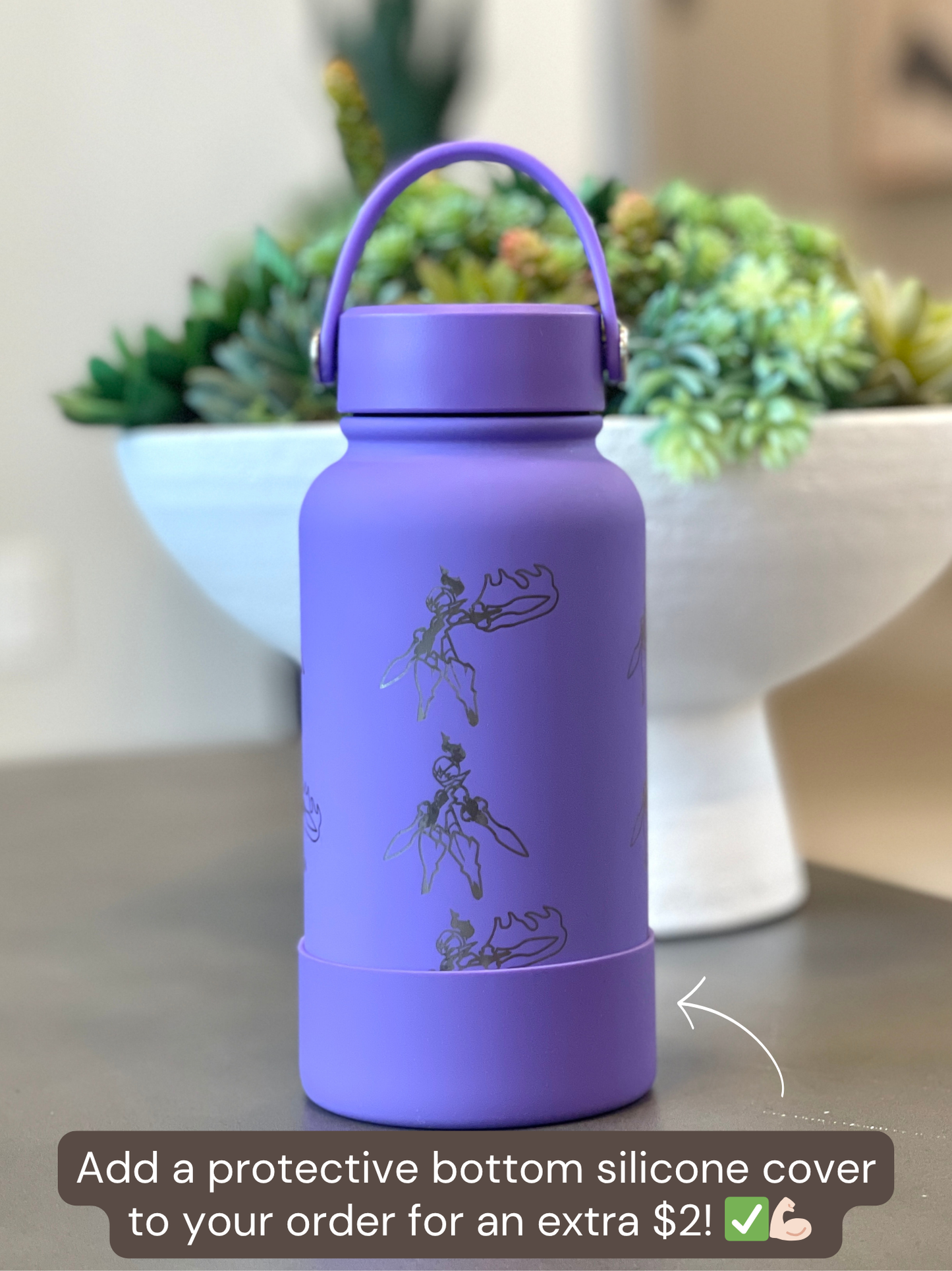 Ceruledge Water Bottle Engraved Waterbottle with Ceruledge Night Slash, Paldea Coffee Tumbler Thermos, Scarlet Violet Gamer Anniversary Gift