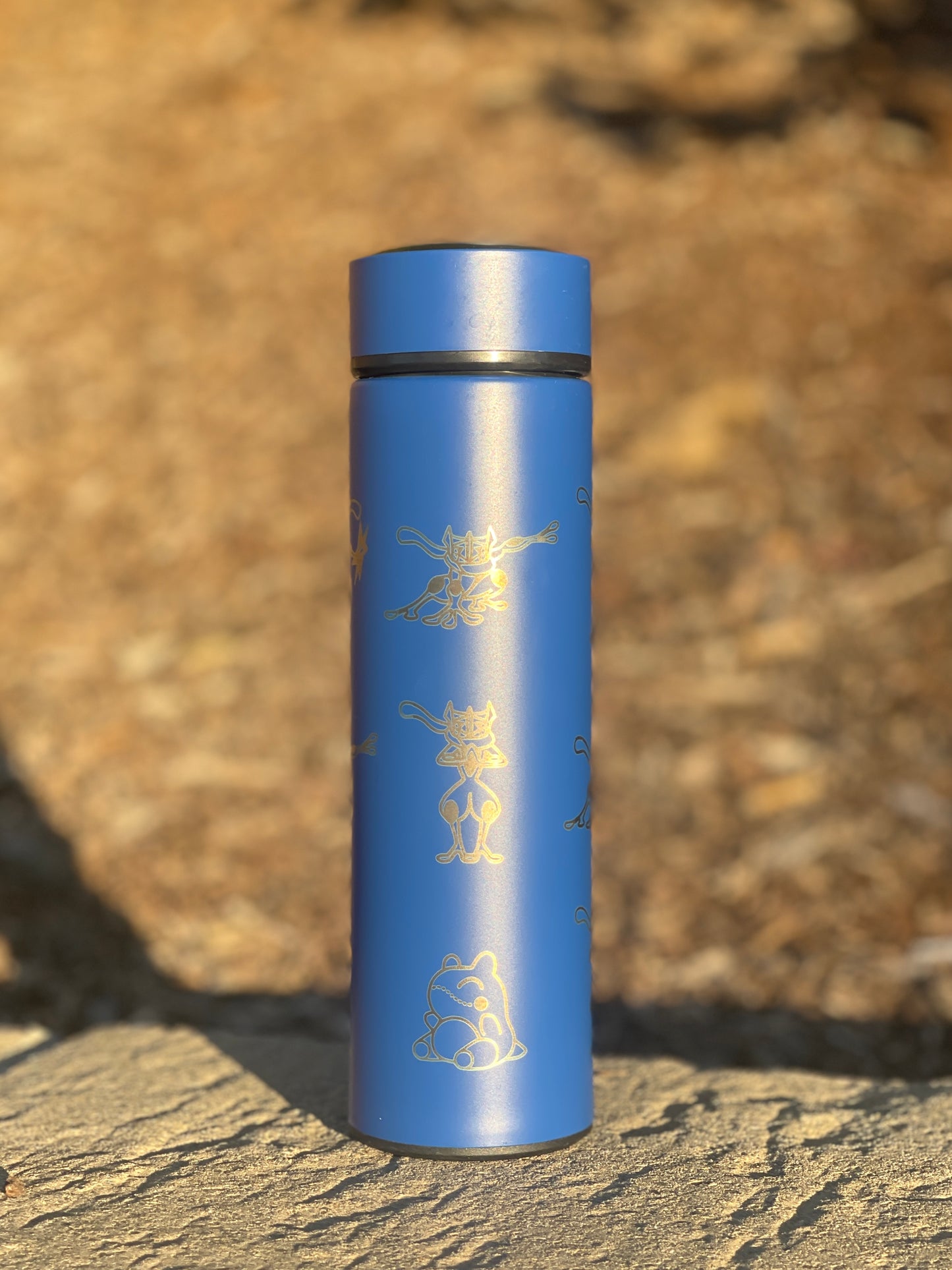 Greninja Coffee Tumbler Tea Infuser with Mega Greninja, Substitute and Ashs Greninja Water Bottle Thermos, Anime Anniversary Gift