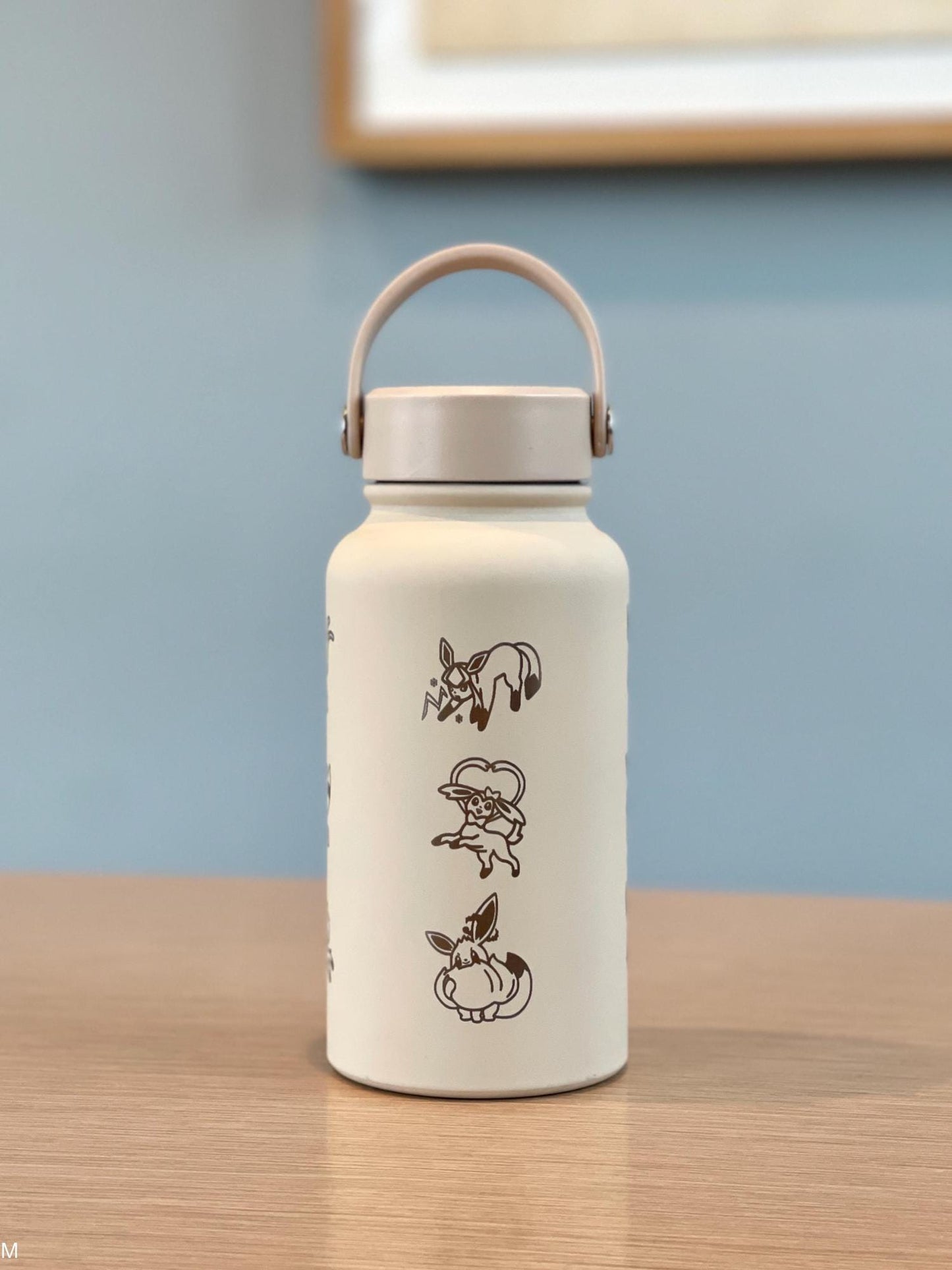 Eevee Evolutions Water Bottle Engraved Eeveelutions Coffee Tumbler, Vaporeon Jolteon Espeon Umbreon Glaceon Leafeon Sylveon Waterbottle Gift