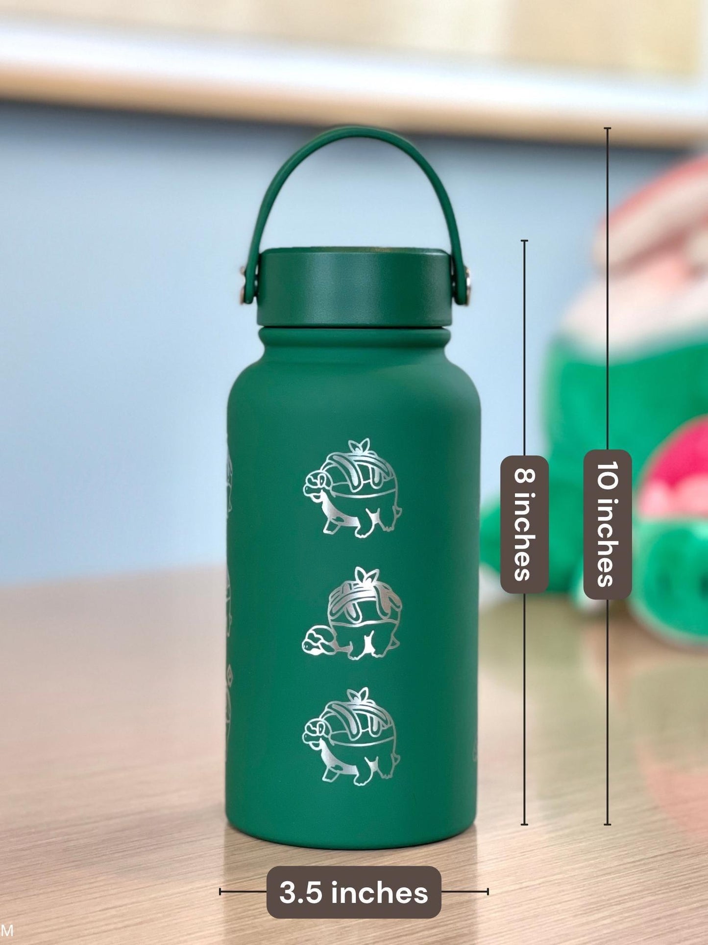 Appletun Water Bottle Engraved Tumbler with Gigantamax Appletun Flapple, Cute Applin Evolution Anime Thermos Travel Mug Drink Thermos Gift