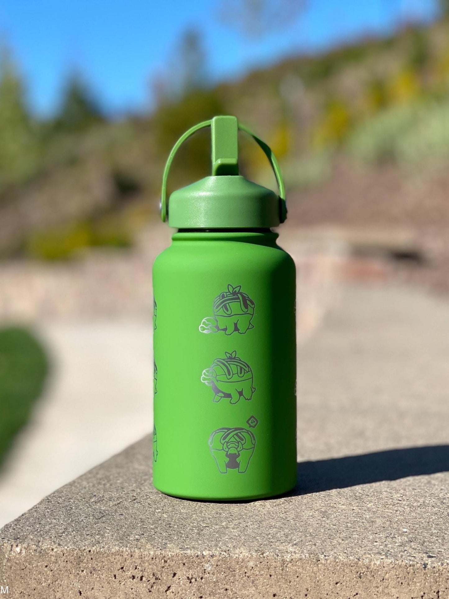 Appletun Water Bottle Engraved Tumbler with Gigantamax Appletun Flapple, Cute Applin Evolution Anime Thermos Travel Mug Drink Thermos Gift