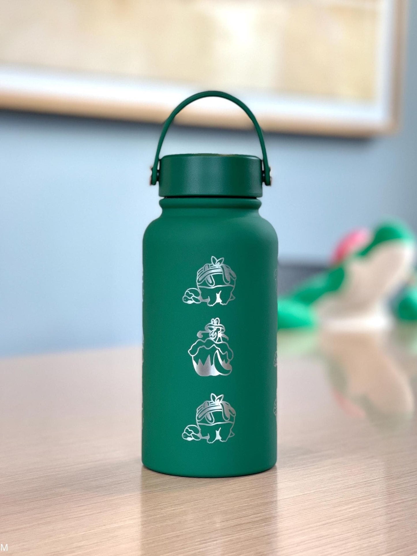 Appletun Water Bottle Engraved Tumbler with Gigantamax Appletun Flapple, Cute Applin Evolution Anime Thermos Travel Mug Drink Thermos Gift