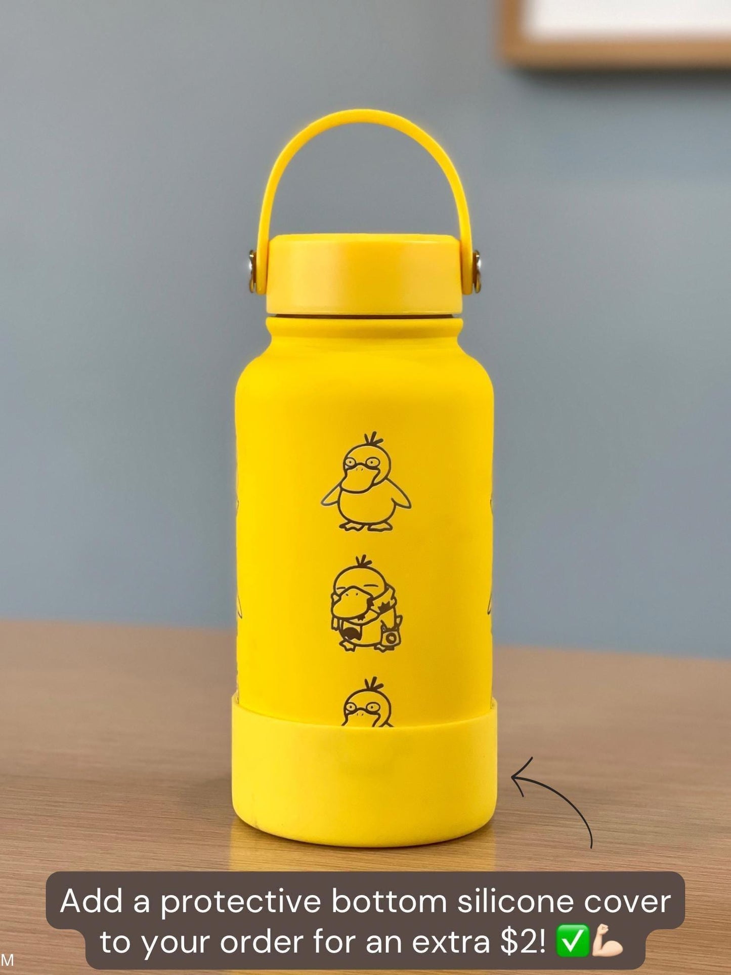 Psyduck Water Bottle Engraved Coffee Tumbler