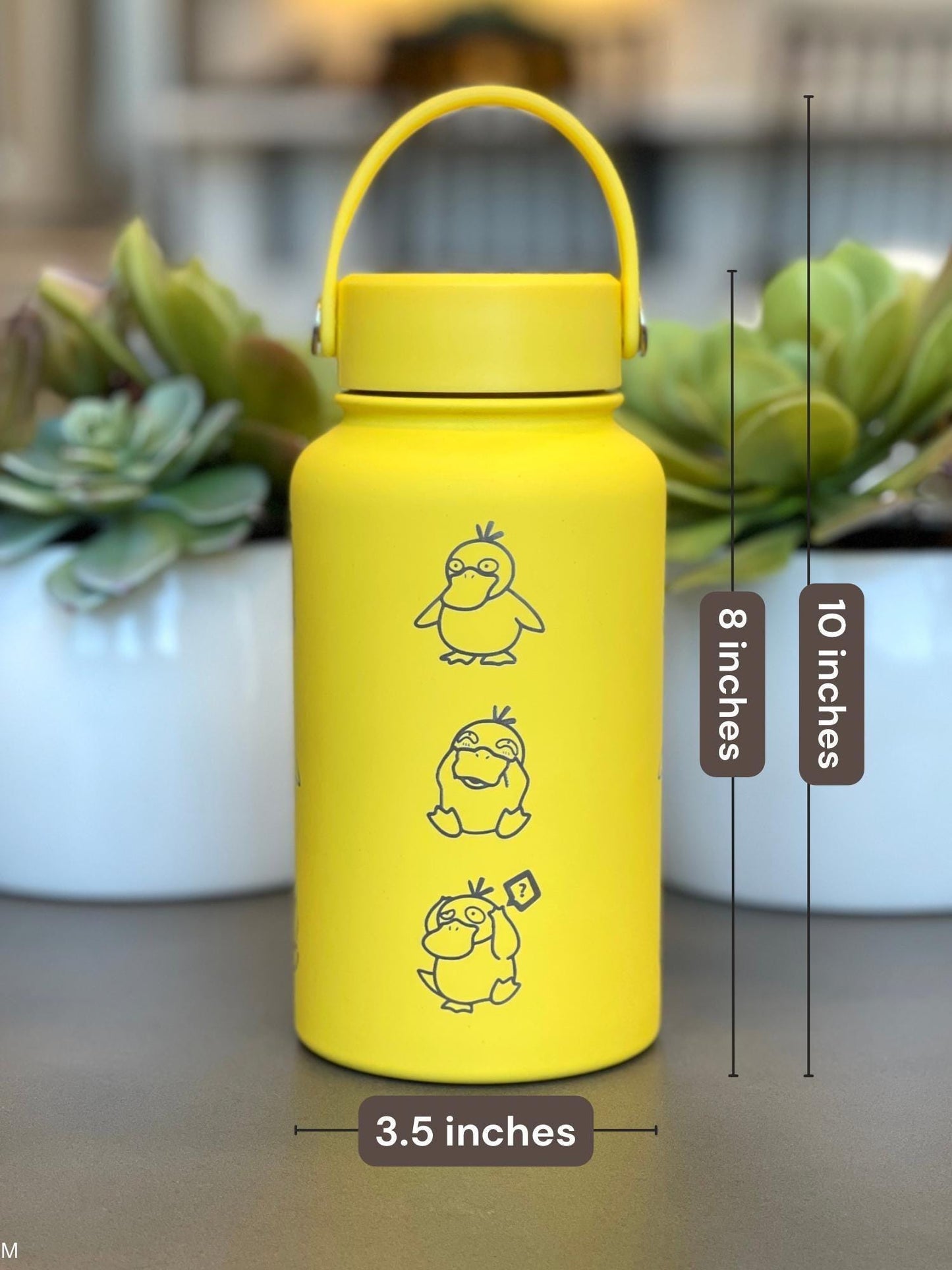Psyduck Water Bottle Engraved Coffee Tumbler