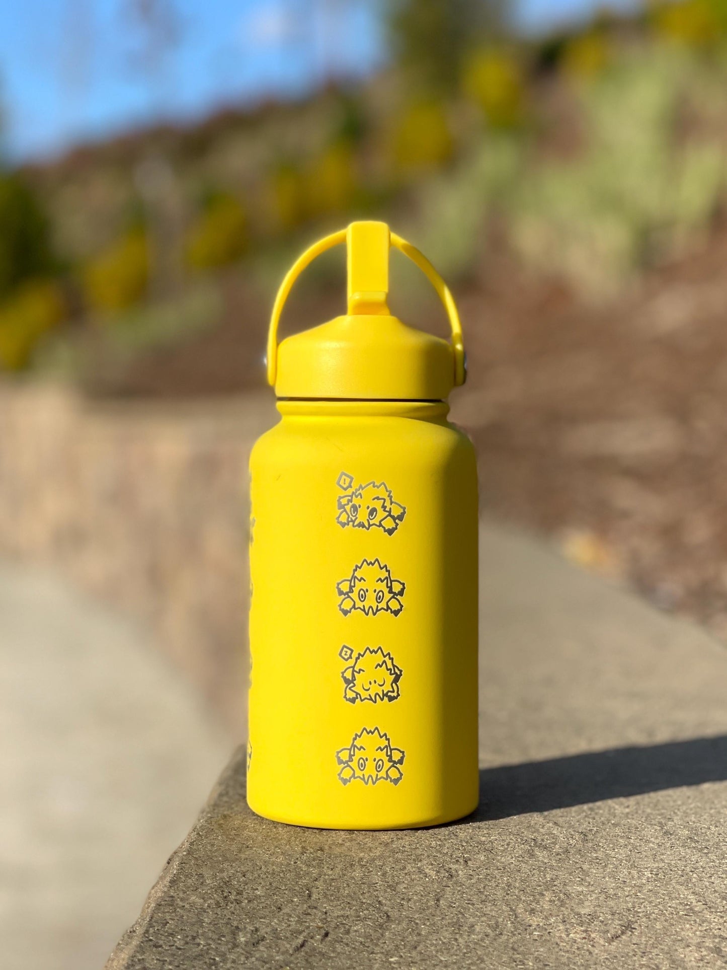 Joltik Galvantula Water Bottle Engraved Coffee Tumbler with Sleeping Joktik, Spider Electric Bug Waterbottle Travel Mug, Gamer Birthday Gift