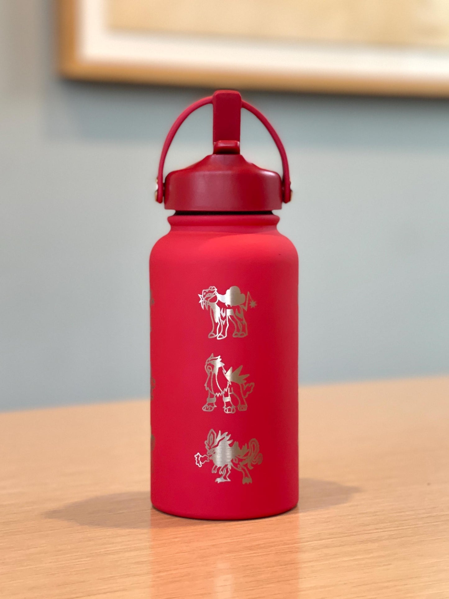 Raikou Entei Suicune Waterbottle, Johto Legendaries Paradox Beasts Coffee Tumbler, Raging Bolt Gouging Fire Walking Wake Waterbottle Gift