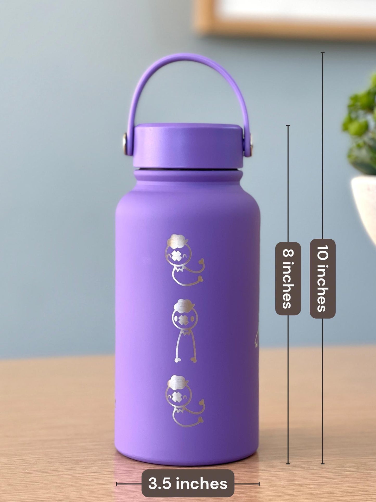 Drifloon Drifblim Water Bottle Engraved Coffee Tumbler with Sleeping Drifloon, Ghost Balloon Waterbottle Thermos, Anime Fan Anniversary Gift