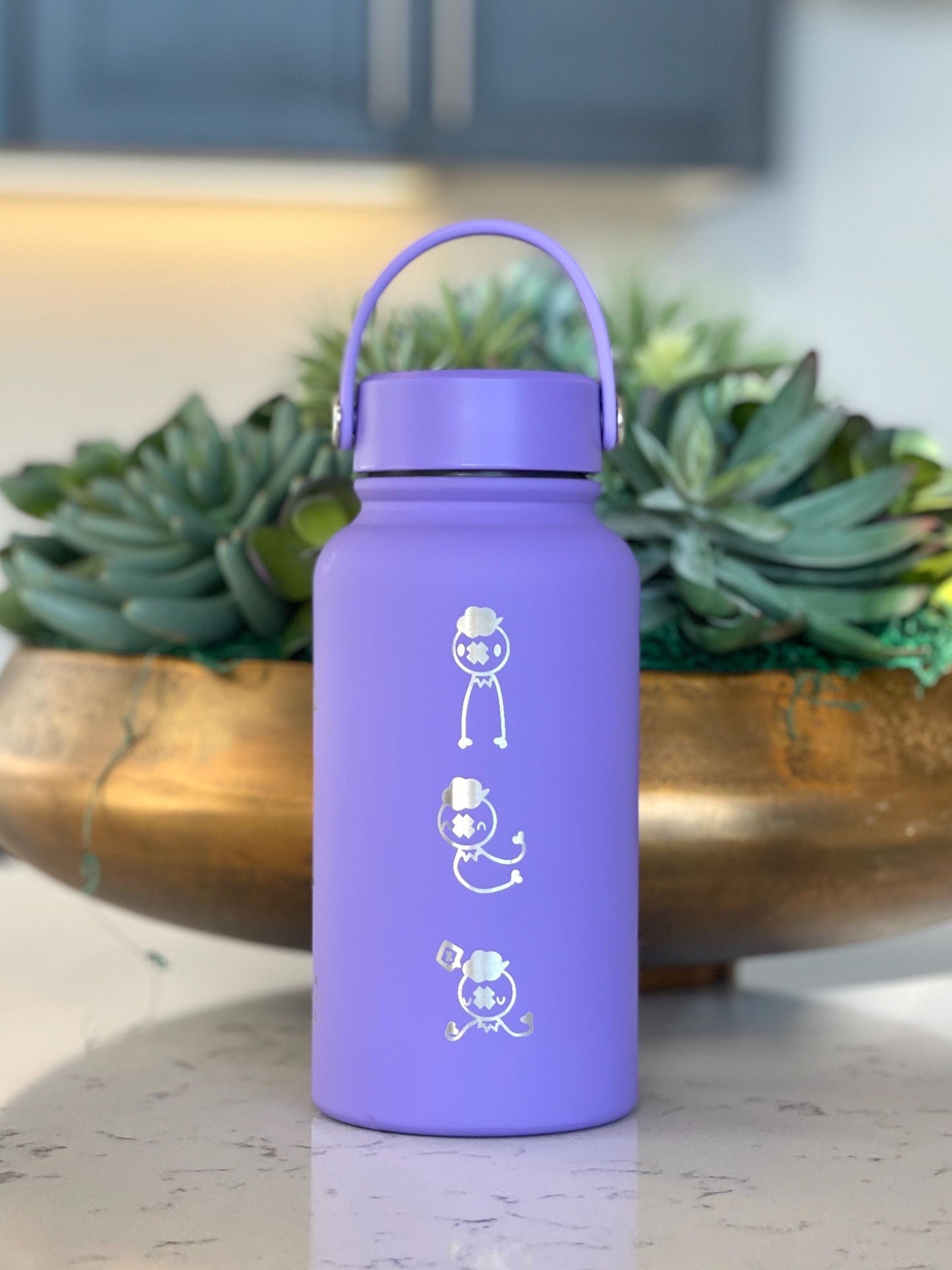 Drifloon Drifblim Water Bottle Engraved Coffee Tumbler with Sleeping Drifloon, Ghost Balloon Waterbottle Thermos, Anime Fan Anniversary Gift