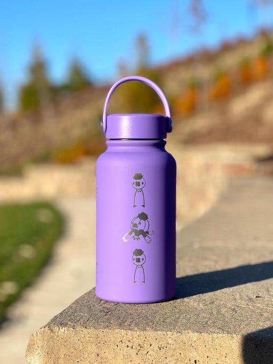 Drifloon Drifblim Water Bottle Engraved Coffee Tumbler with Sleeping Drifloon, Ghost Balloon Waterbottle Thermos, Anime Fan Anniversary Gift