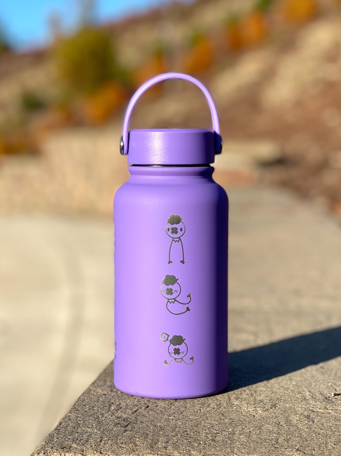 Drifloon Drifblim Water Bottle Engraved Coffee Tumbler with Sleeping Drifloon, Ghost Balloon Waterbottle Thermos, Anime Fan Anniversary Gift
