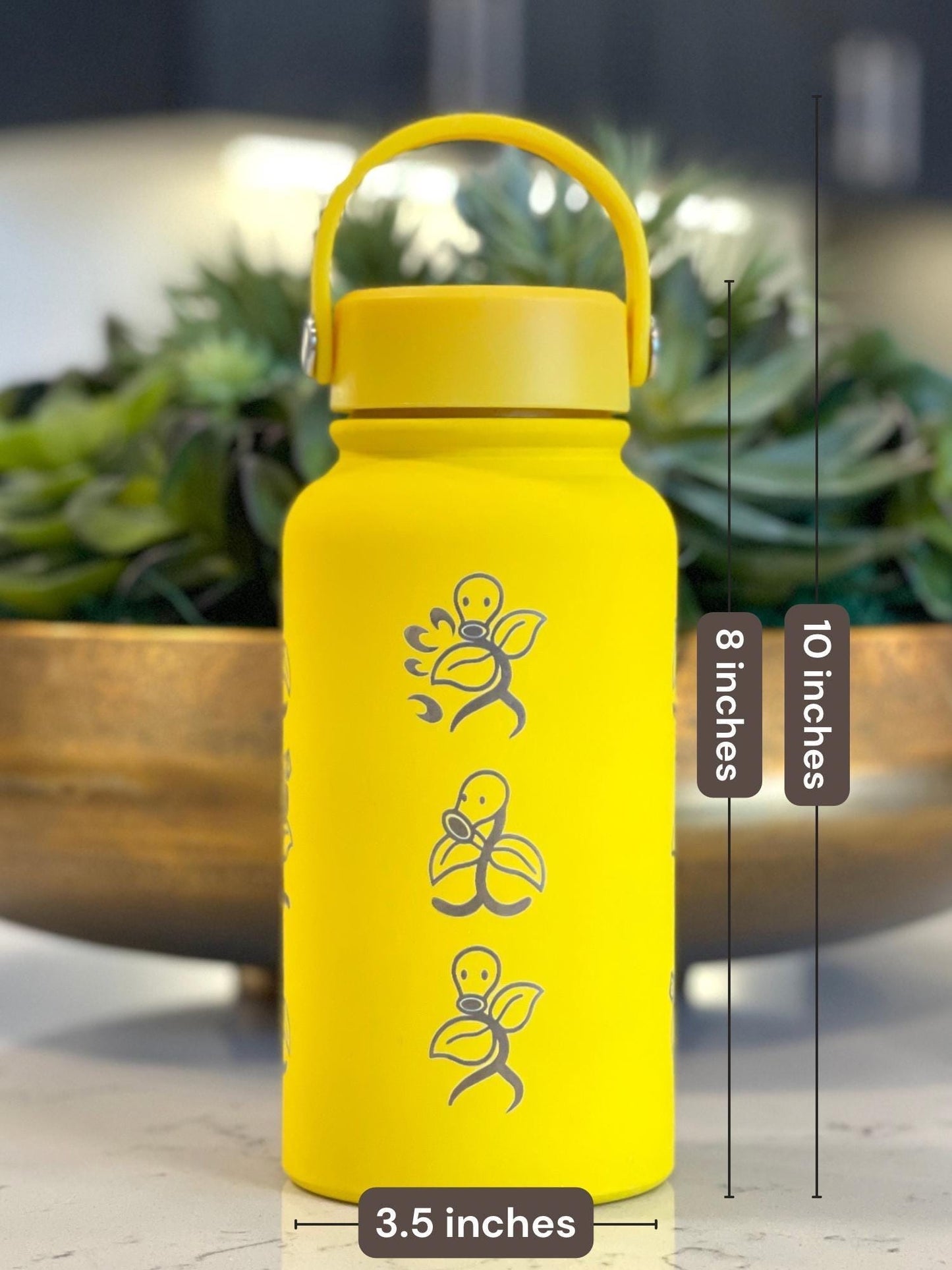 Bellsprout Water Bottle Engraved Coffee Tumbler with Sleeping Bellsprout & Razor Leaf Move Travel Mug Cup, Funny Anime Meme Birthday Gift