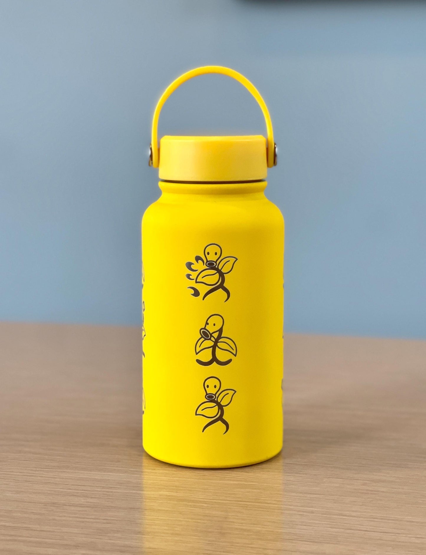 Bellsprout Water Bottle Engraved Coffee Tumbler with Sleeping Bellsprout & Razor Leaf Move Travel Mug Cup, Funny Anime Meme Birthday Gift