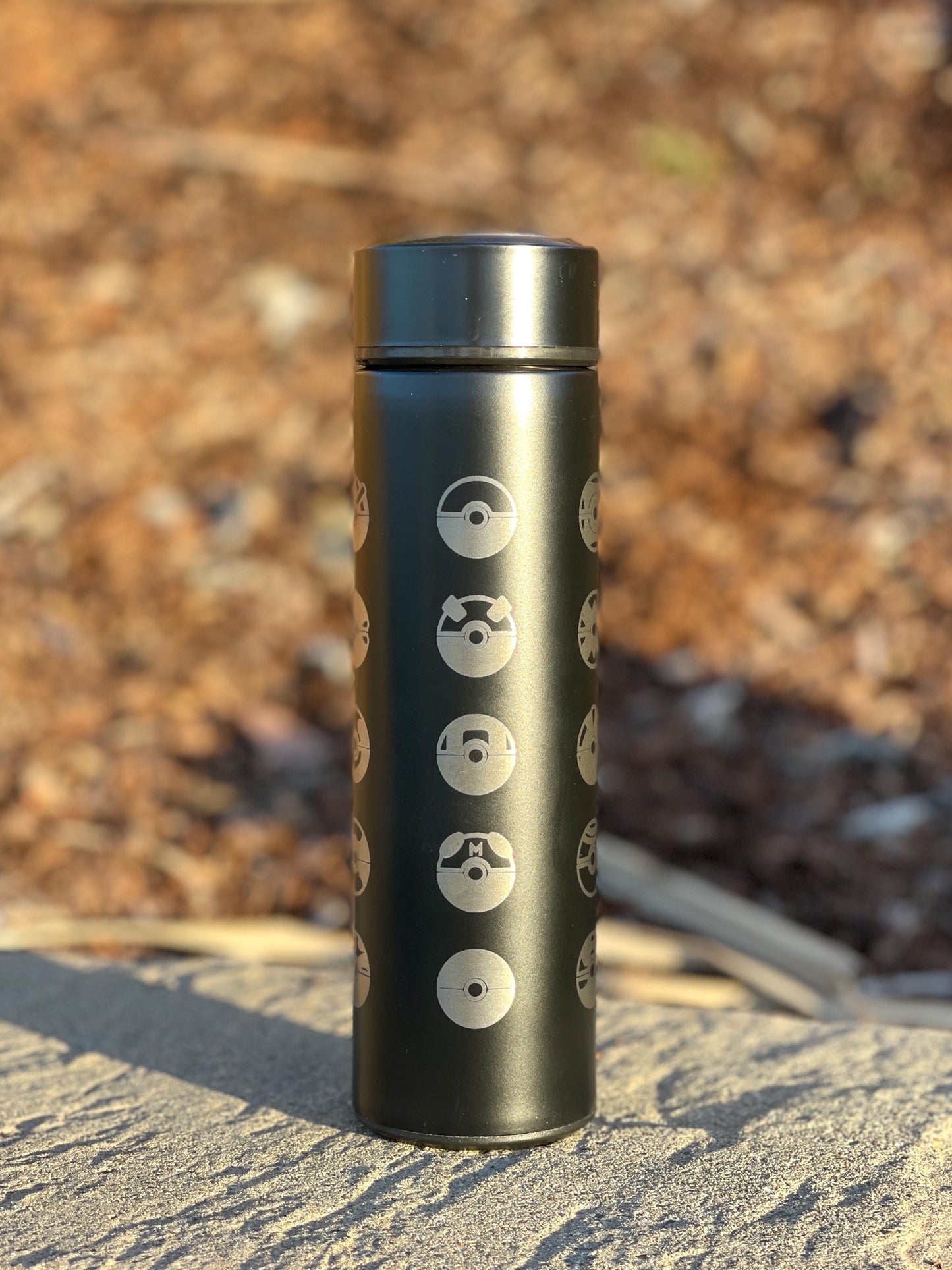 25 Classic Pokeballs Coffee Tumbler Waterbottle with Tea Infuser, Great Ultra Master Ball Thermos Water Bottle, Anime Travel Mug Gamer Gift