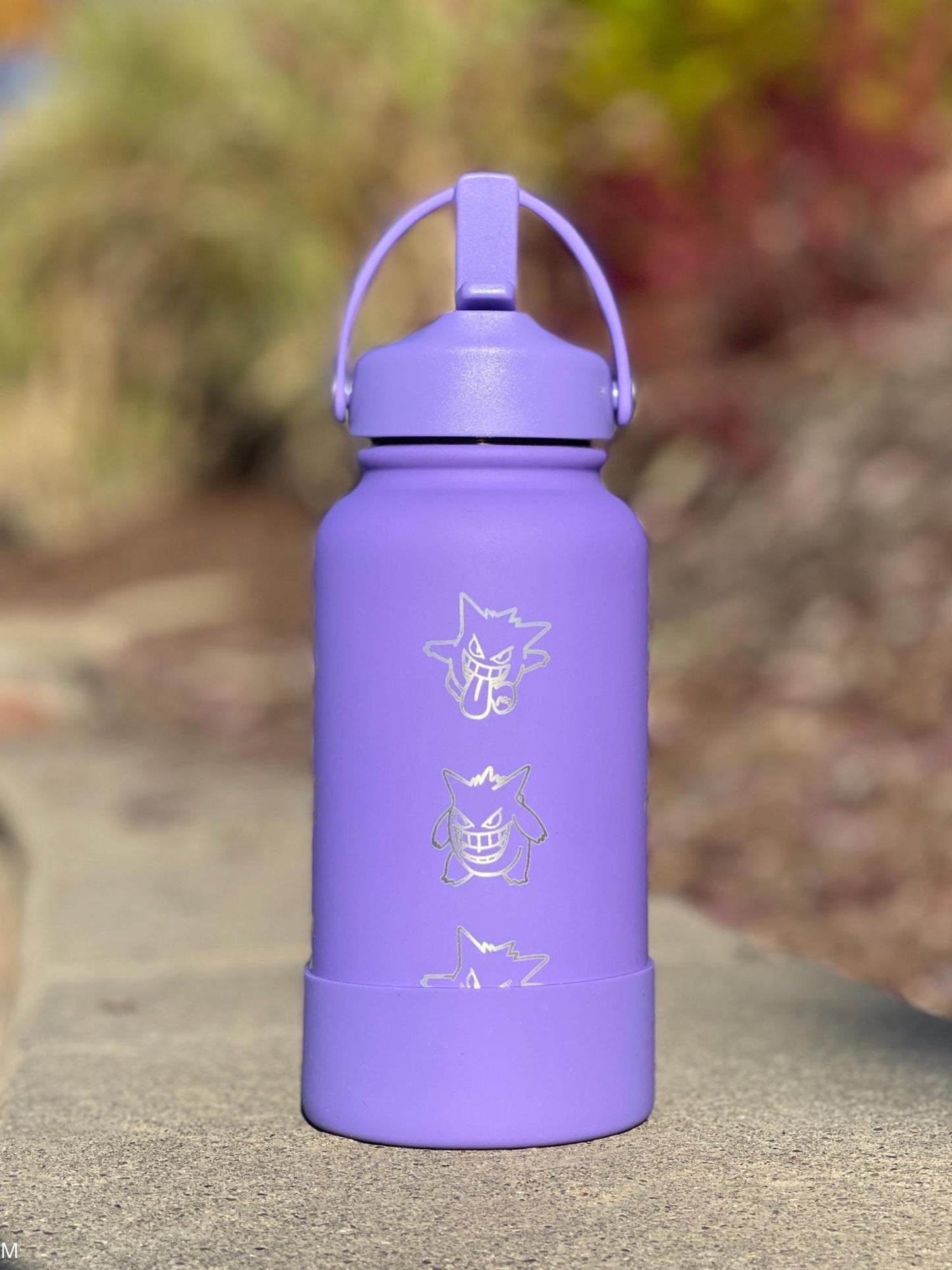 Gengar Water Bottle Coffee Tumbler with Go Event Halloween Witch Hat and Tricks N Treats Cursed Costume Waterbottle, Anime Fan Birthday Gift