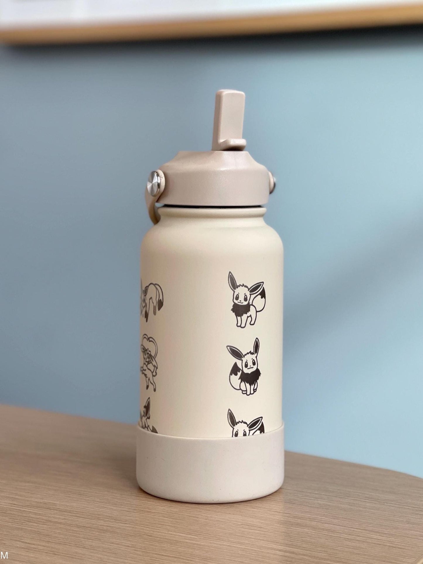 Eevee Evolutions Water Bottle Engraved Eeveelutions Coffee Tumbler, Vaporeon Jolteon Espeon Umbreon Glaceon Leafeon Sylveon Waterbottle Gift