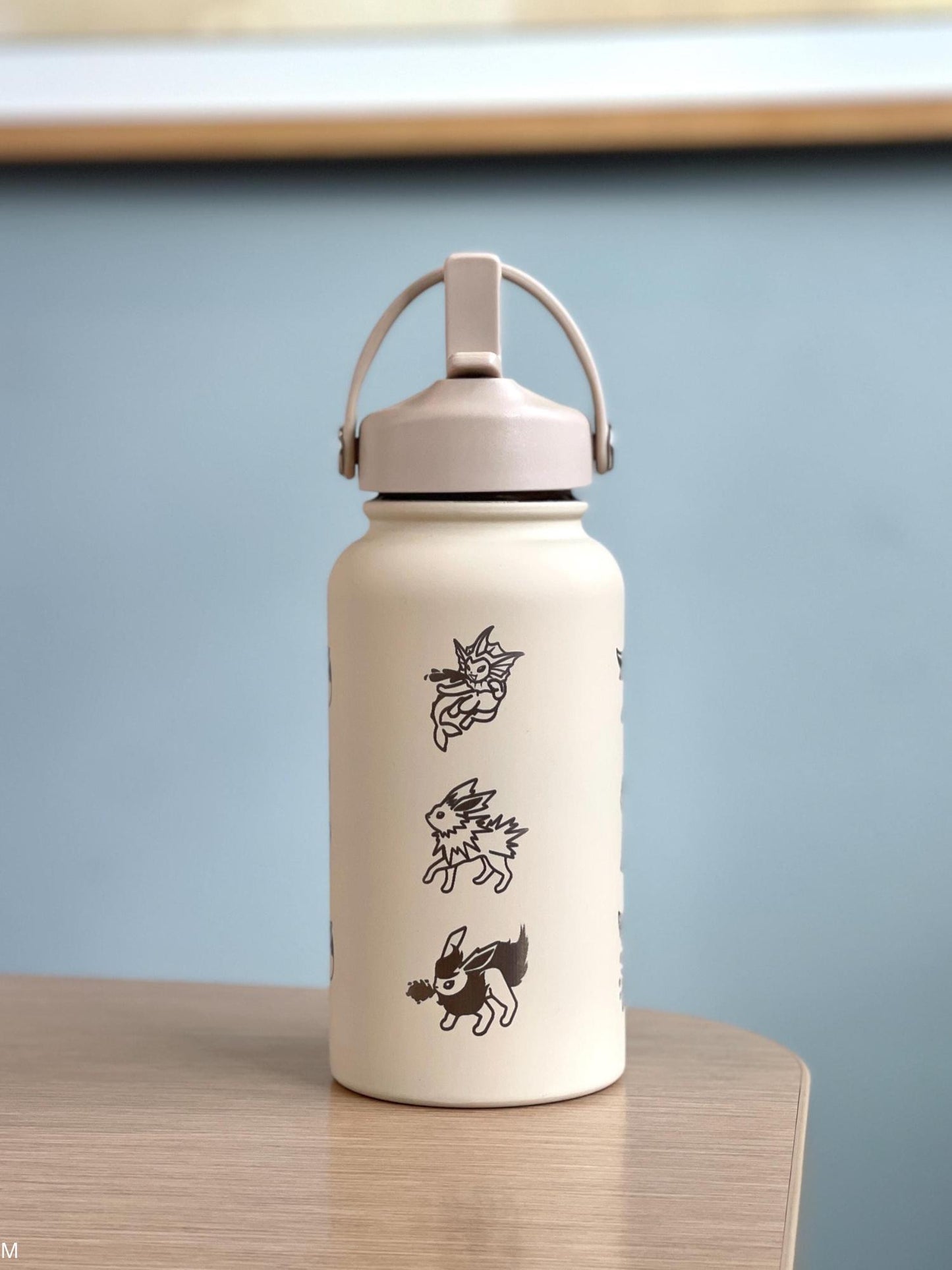 Eevee Evolutions Water Bottle Engraved Eeveelutions Coffee Tumbler, Vaporeon Jolteon Espeon Umbreon Glaceon Leafeon Sylveon Waterbottle Gift