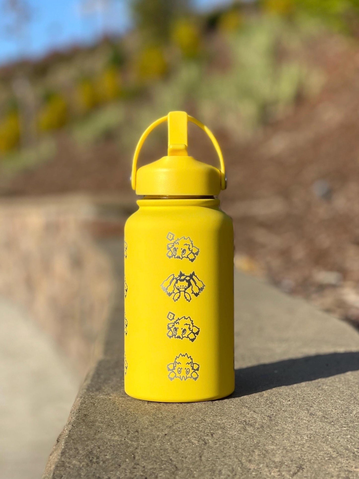 Joltik Galvantula Water Bottle Engraved Coffee Tumbler with Sleeping Joktik, Spider Electric Bug Waterbottle Travel Mug, Gamer Birthday Gift