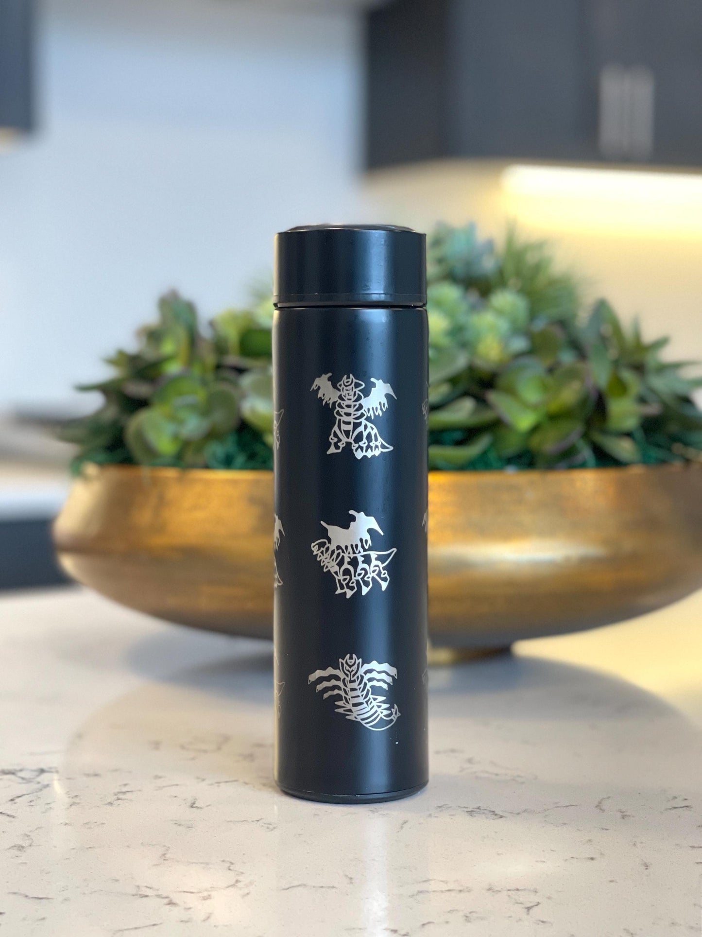 Giratina Coffee Tumbler Tea Infuser Waterbottle, Origin and Altered Form, Ghost Legendary Sinnoh Water Bottle Flask Thermos, Anime Fan Gift