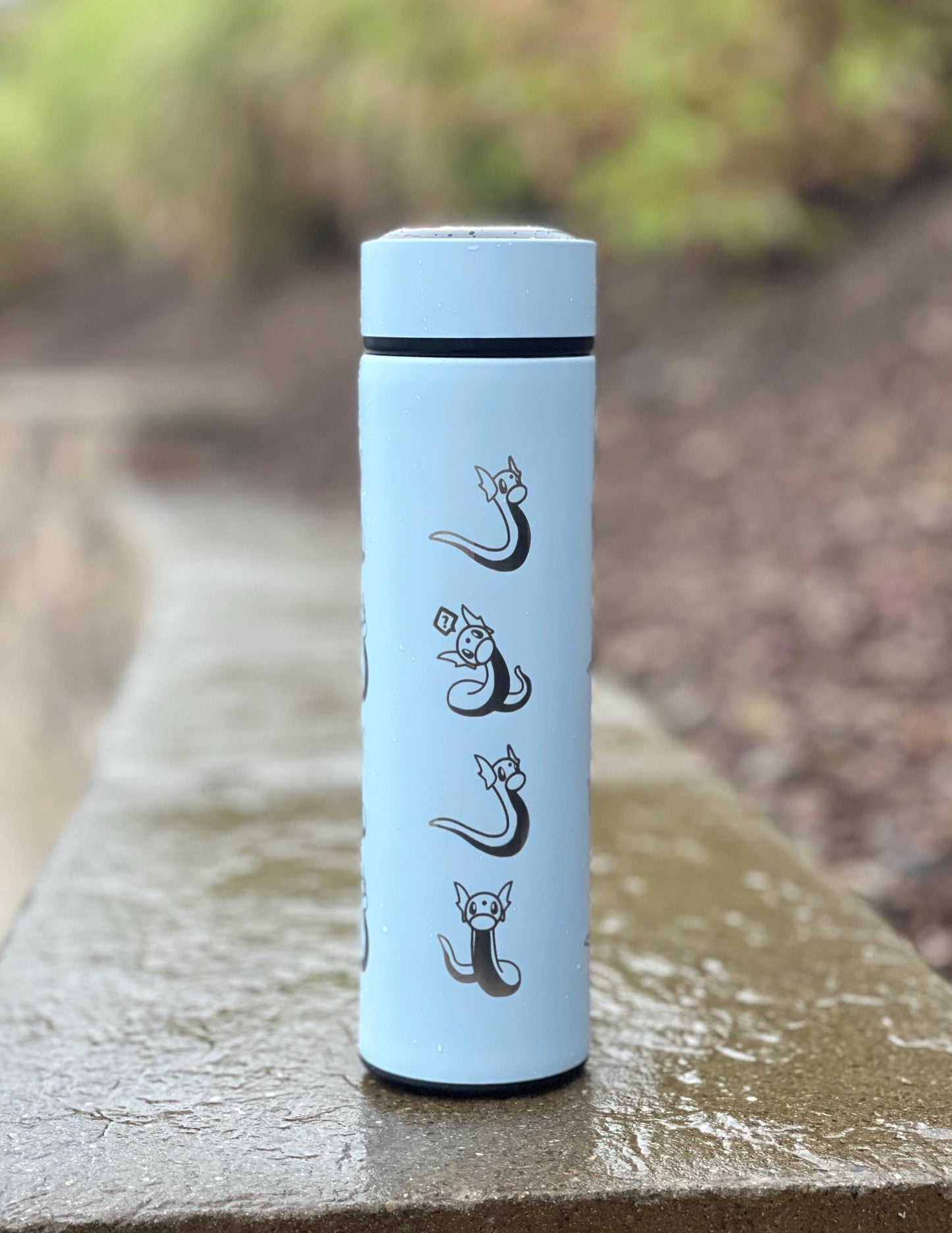 Dratini Coffee Tumbler Tea Infuser Waterbottle, Dragon Pokemon Dragonite Travel Mug Cup Drinkware, Anime Fan Birthday Anniversary Gift