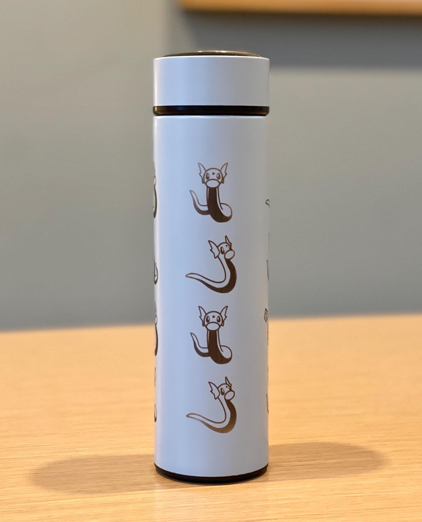 Dratini Coffee Tumbler Tea Infuser Waterbottle, Dragon Pokemon Dragonite Travel Mug Cup Drinkware, Anime Fan Birthday Anniversary Gift