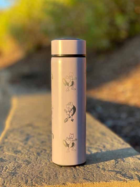 Mewtwo Coffee Tumbler Tea Infuser, Mega Mewtwo X & Y Evolution Psystrike, Legendary Waterbottle Flask Cup, Anime Fan Birthday Gift