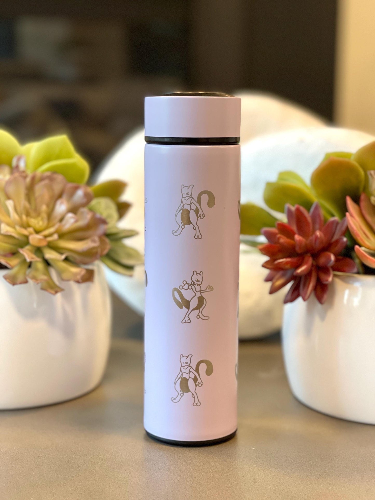 Mewtwo Coffee Tumbler Tea Infuser, Mega Mewtwo X & Y Evolution Psystrike, Legendary Waterbottle Flask Cup, Anime Fan Birthday Gift