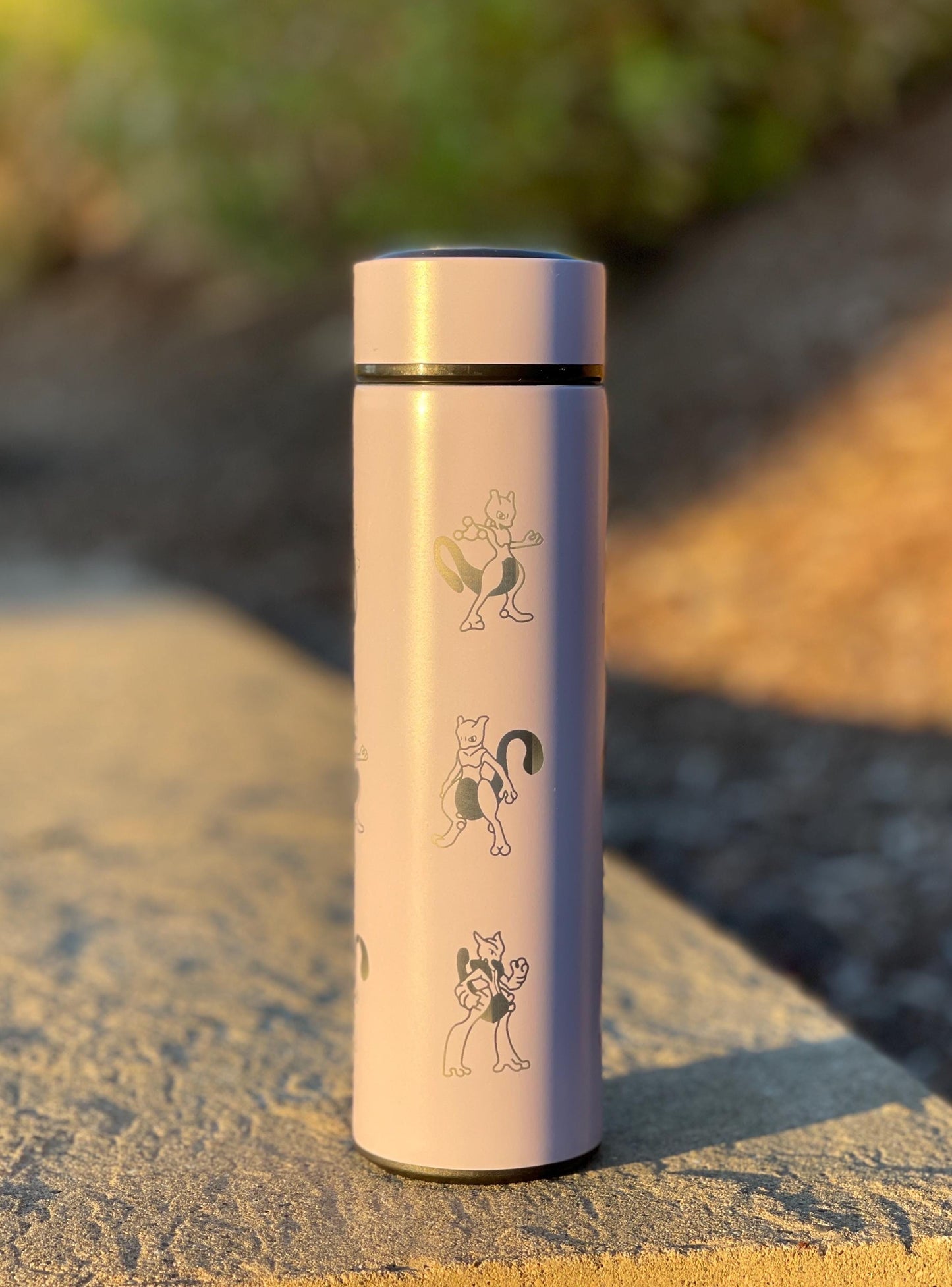 Mewtwo Coffee Tumbler Tea Infuser, Mega Mewtwo X & Y Evolution Psystrike, Legendary Waterbottle Flask Cup, Anime Fan Birthday Gift