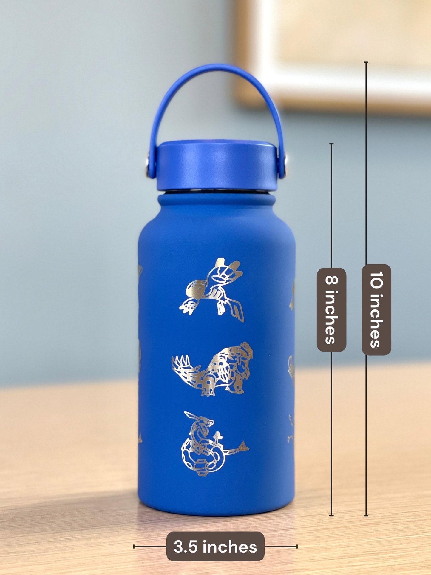 Kyogre Groudon Rayquaza “Hoenn Legendary Trio” Tumbler Waterbottle with Primal and Mega Evolution Versions Coffee Travel Mug Birthday Gift