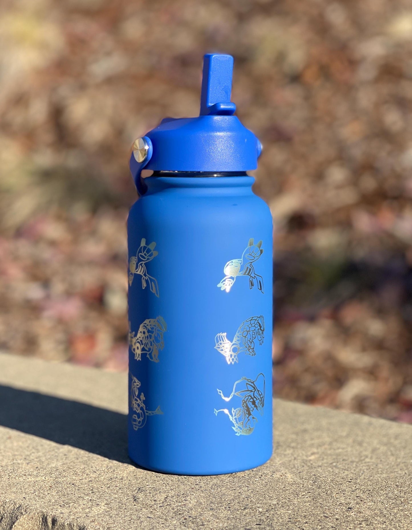 Kyogre Groudon Rayquaza “Hoenn Legendary Trio” Tumbler Waterbottle with Primal and Mega Evolution Versions Coffee Travel Mug Birthday Gift