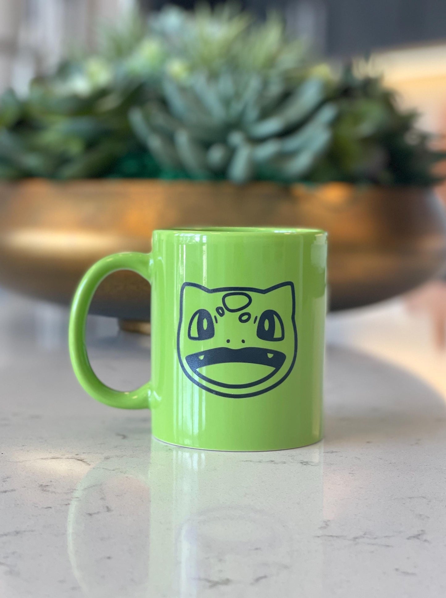 Bulbasaur Coffee Mug Engraved Tea Cup, Microwave Dishwasher Safe, Gen 1 Kanto Starter Fan Gamer Anniversary Birthday Gift