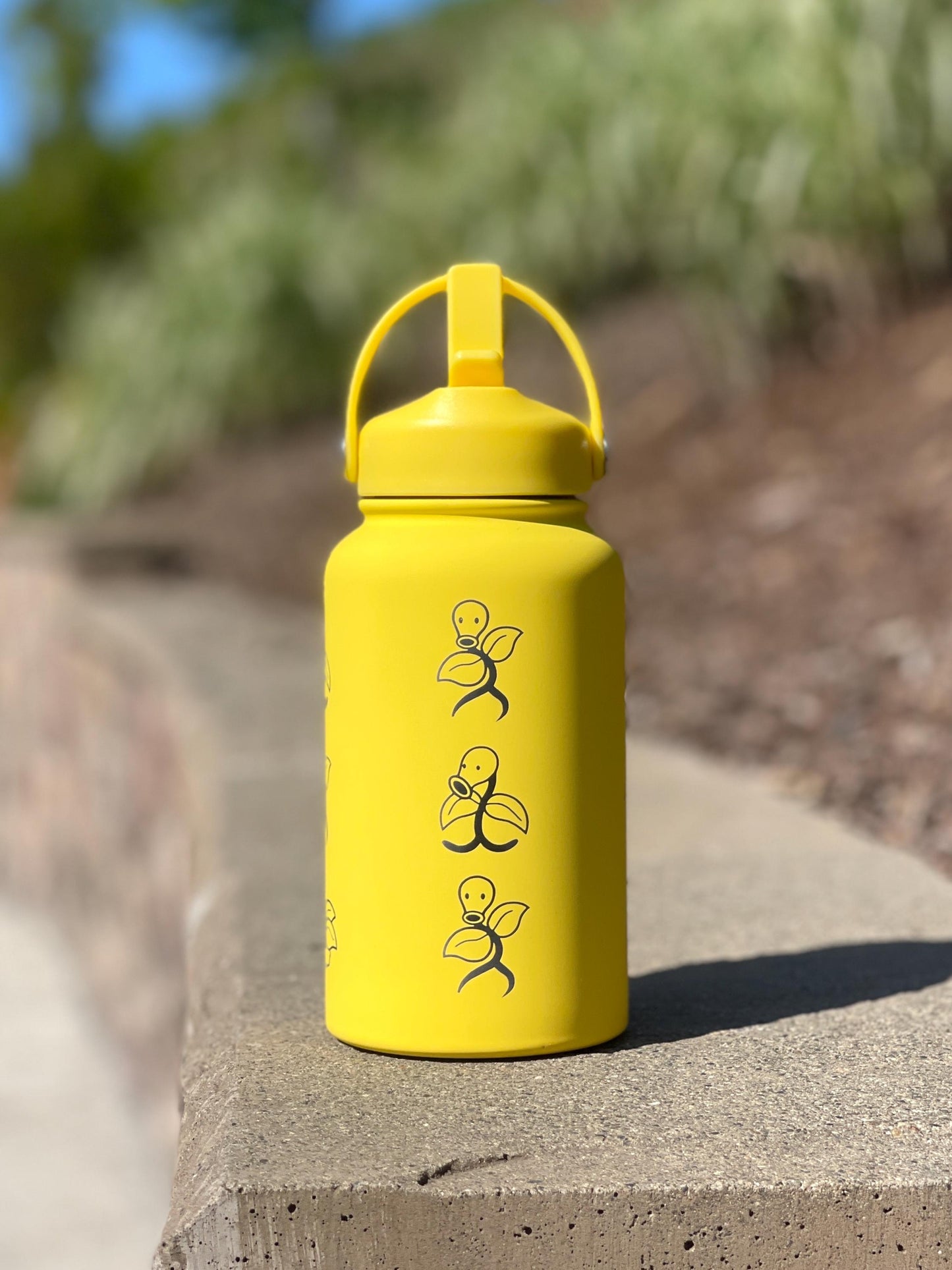 Bellsprout Water Bottle Engraved Coffee Tumbler with Sleeping Bellsprout & Razor Leaf Move Travel Mug Cup, Funny Anime Meme Birthday Gift