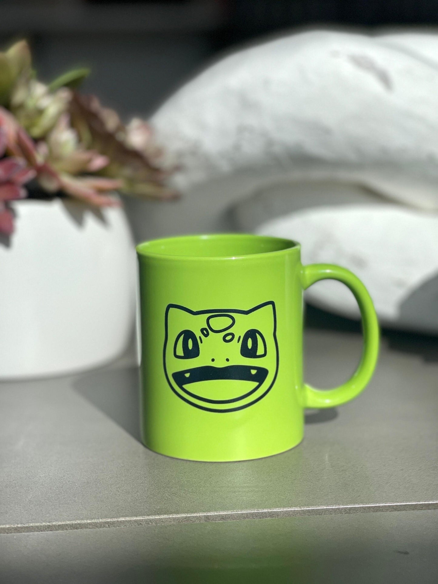 Bulbasaur Coffee Mug Engraved Tea Cup, Microwave Dishwasher Safe, Gen 1 Kanto Starter Fan Gamer Anniversary Birthday Gift