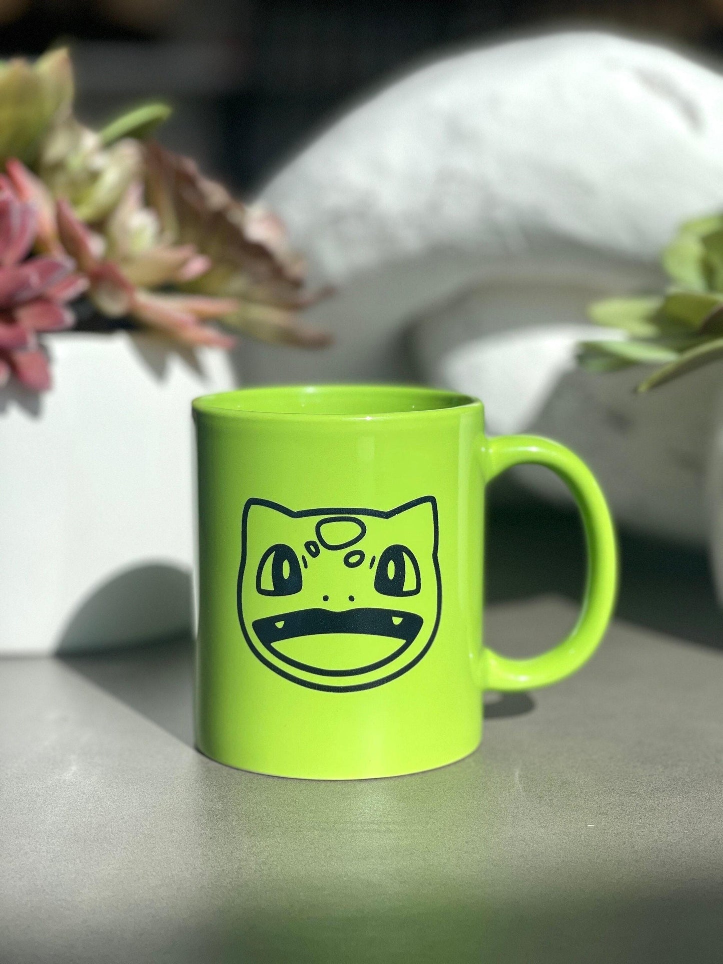 Bulbasaur Coffee Mug Engraved Tea Cup, Microwave Dishwasher Safe, Gen 1 Kanto Starter Fan Gamer Anniversary Birthday Gift