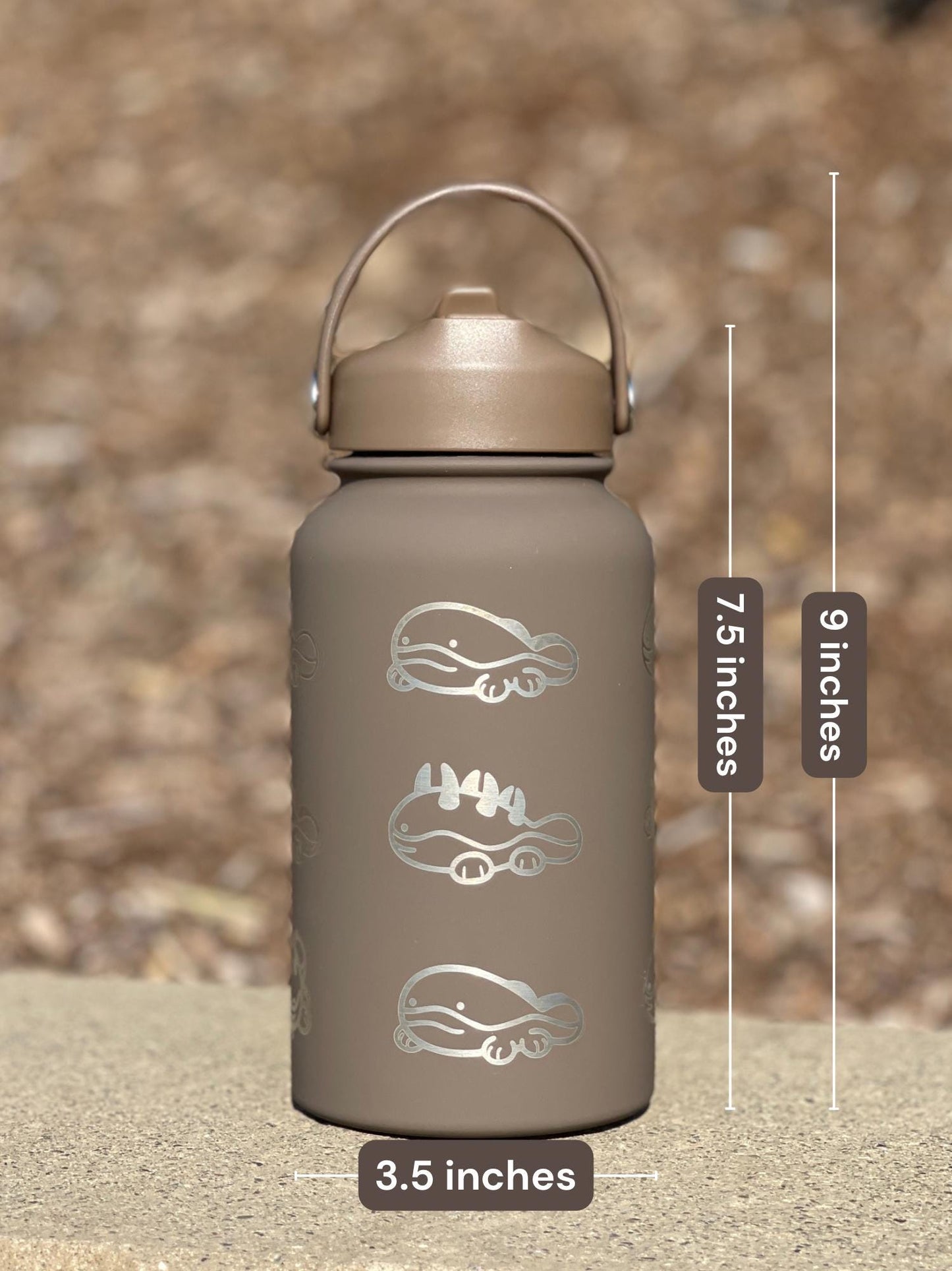 Clodsire Paldean Wooper Water Bottle Engraved Coffee Tumbler with Sleeping Clodsire, Waterbottle Travel Mug Anime Fan Birthday Gift
