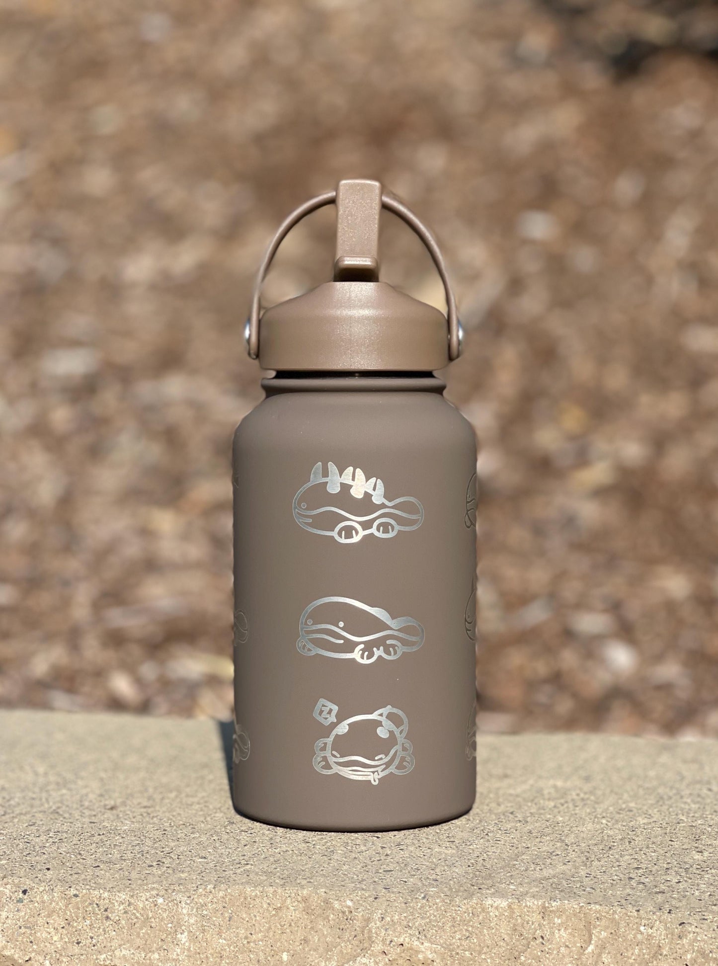 Clodsire Paldean Wooper Water Bottle Engraved Coffee Tumbler with Sleeping Clodsire, Waterbottle Travel Mug Anime Fan Birthday Gift