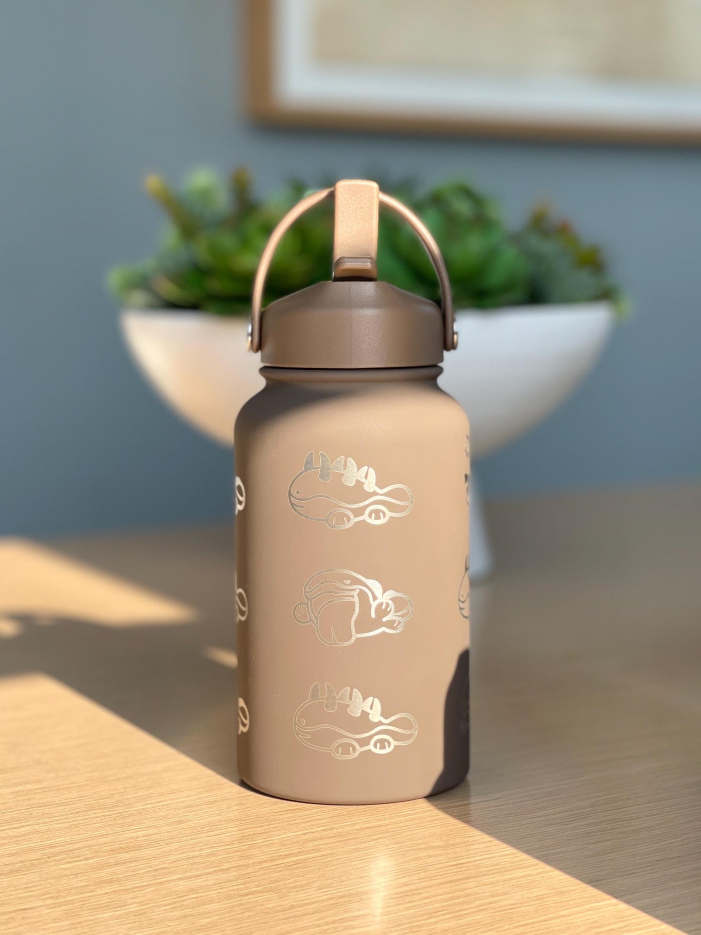 Clodsire Paldean Wooper Water Bottle Engraved Coffee Tumbler with Sleeping Clodsire, Waterbottle Travel Mug Anime Fan Birthday Gift