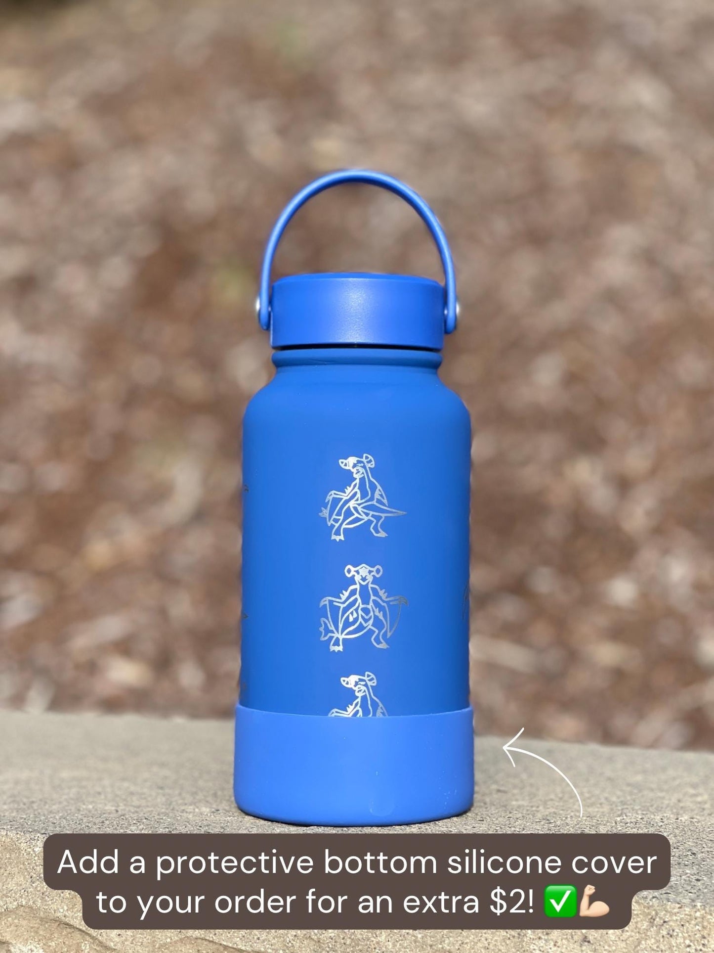 Garchomp Water Bottle Coffee Tumbler with Mega Garchomp & Unite Tuxedo Style Hat Waterbottle Travel Mug Flask, Gamer Birthday Gift