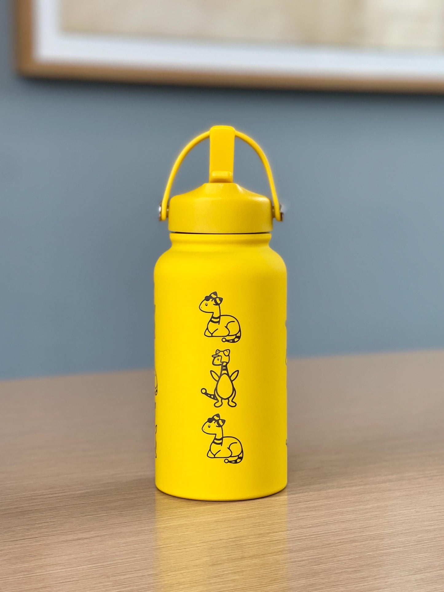 Ampharos Water Bottle Engraved Coffee Tumbler, Mega Ampharos & Scooter Hat Waterbottle Thermos Flask, Electric Johto Anime Fan Birthday Gift