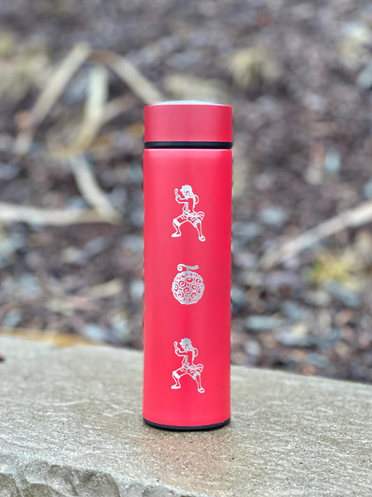 Luffy One Piece Coffee Tumbler with Tea Infuser Water Bottle, Gomu Gomu no Mi