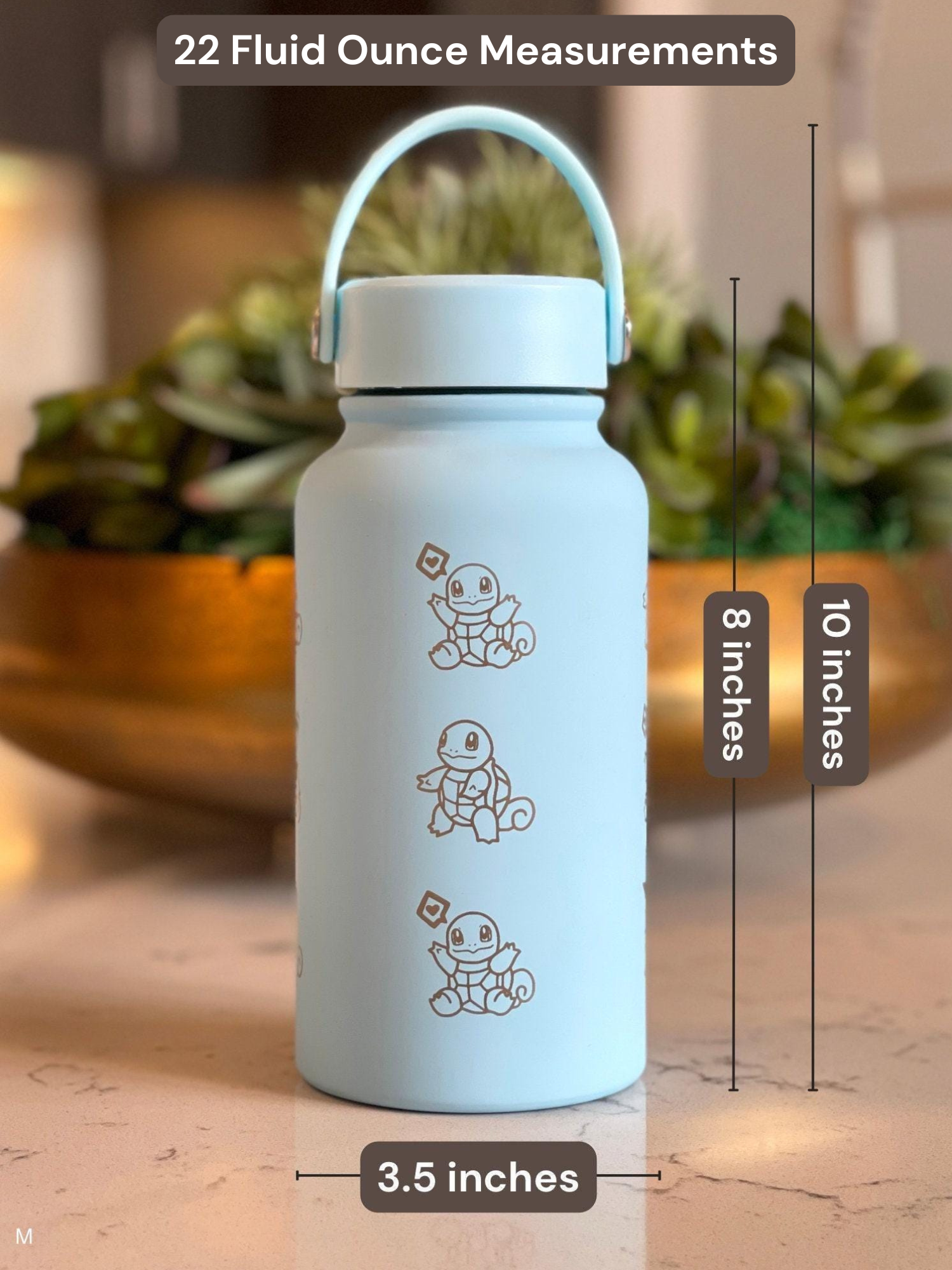 Squirtle Squad Water Bottle Engraved Coffee Tumbler with Sunglasses Saxophone Squirtle, Waterbottle Travel Mug Kanto Starter Birthday Gift