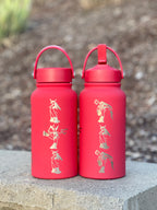 Blaziken Water Bottle Engraved Waterbottle with Mega Blaziken, Hoenn Starter Coffee Tumbler Thermos Flask, Gamer Anniversary Gift