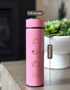 Slowpoke Coffee Tumbler Tea Infuser with Galarian Slowpoke and Detective Hat Water Bottle Travel Mug, Anime Fan Gift
